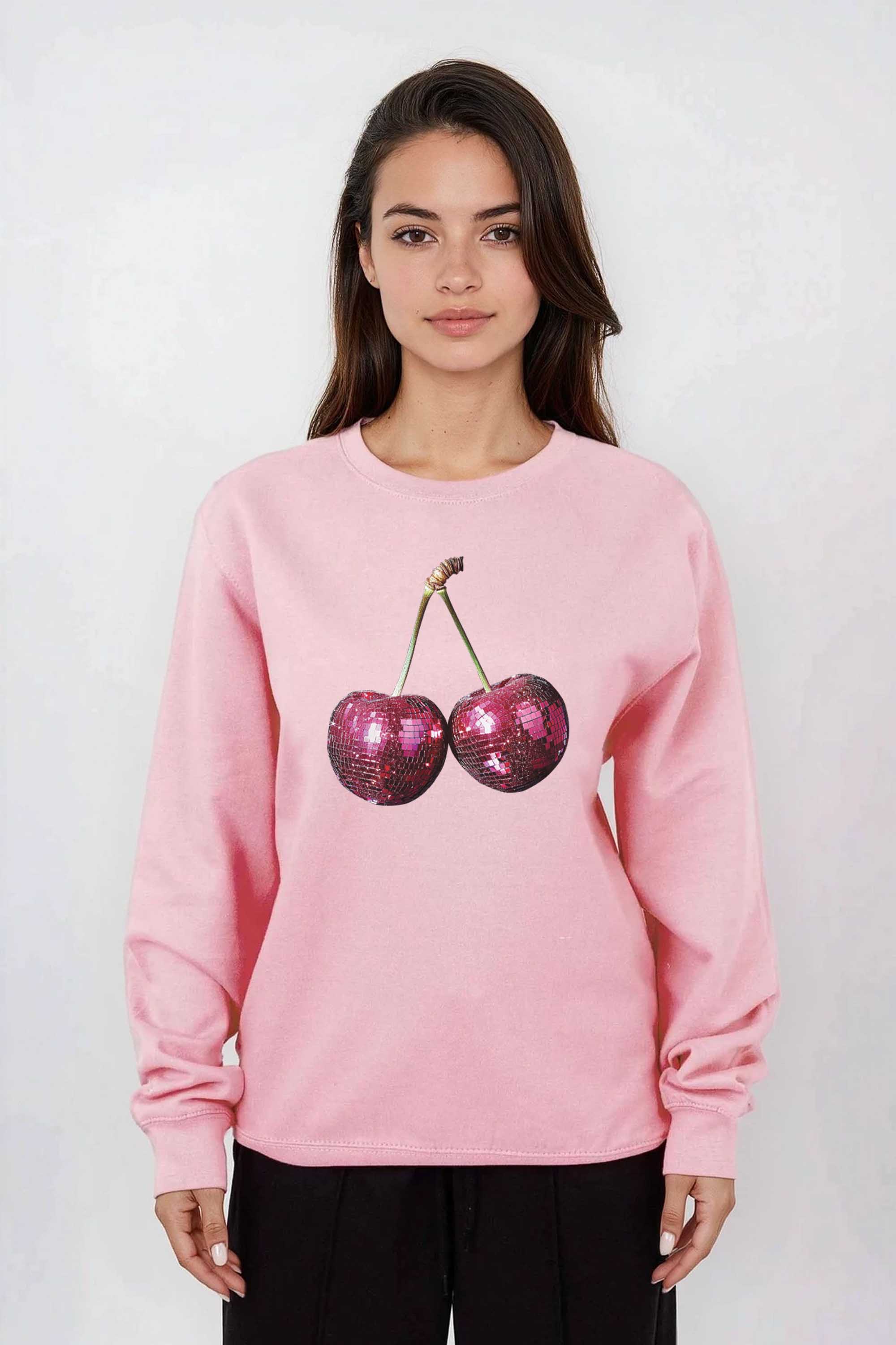 Disco Cherry Printed Sweatshirt