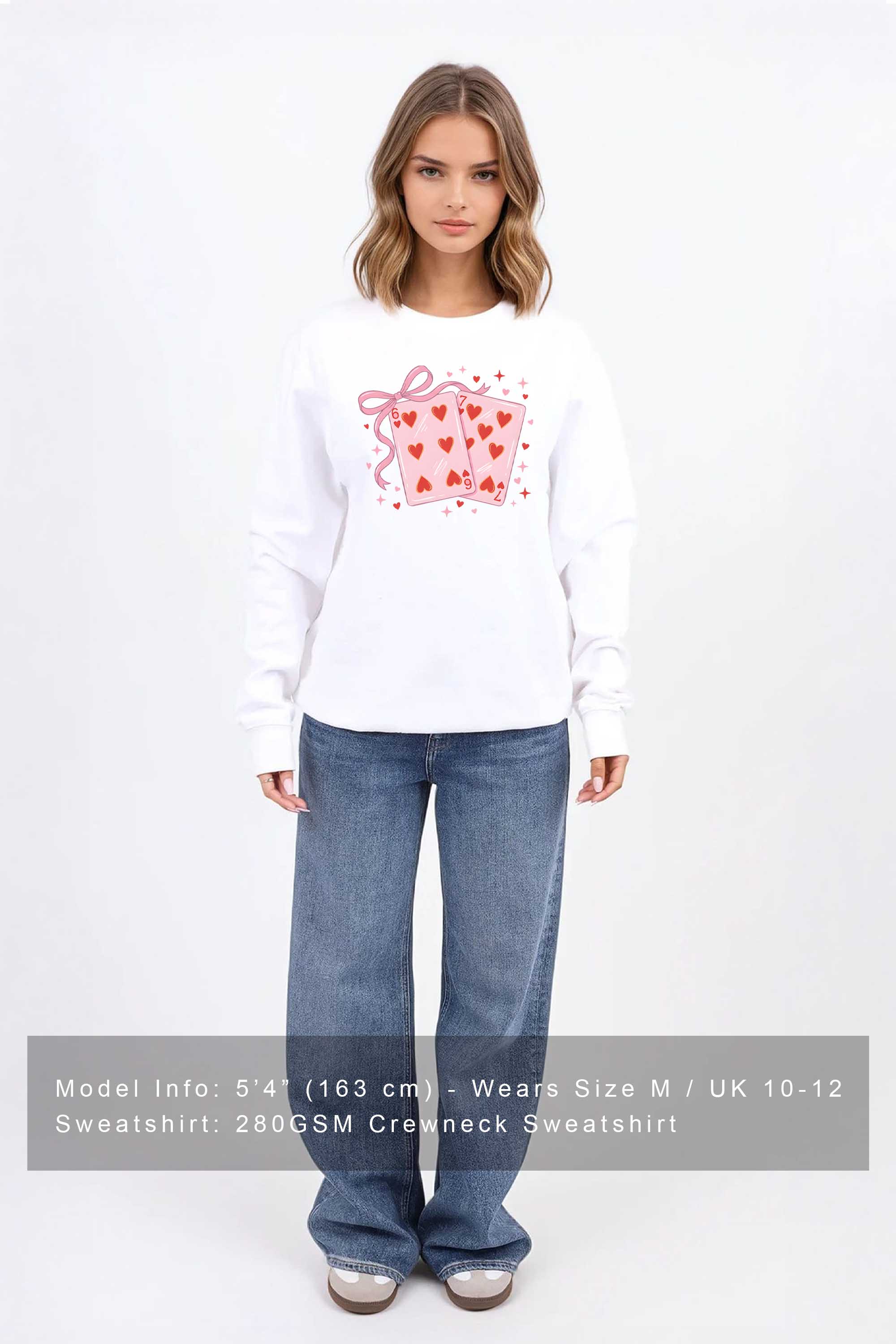 Valentine 67 Playing Cards Printed Sweatshirt