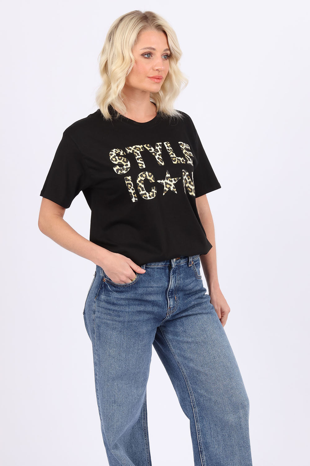 Leopard Style Icon Printed T Shirt