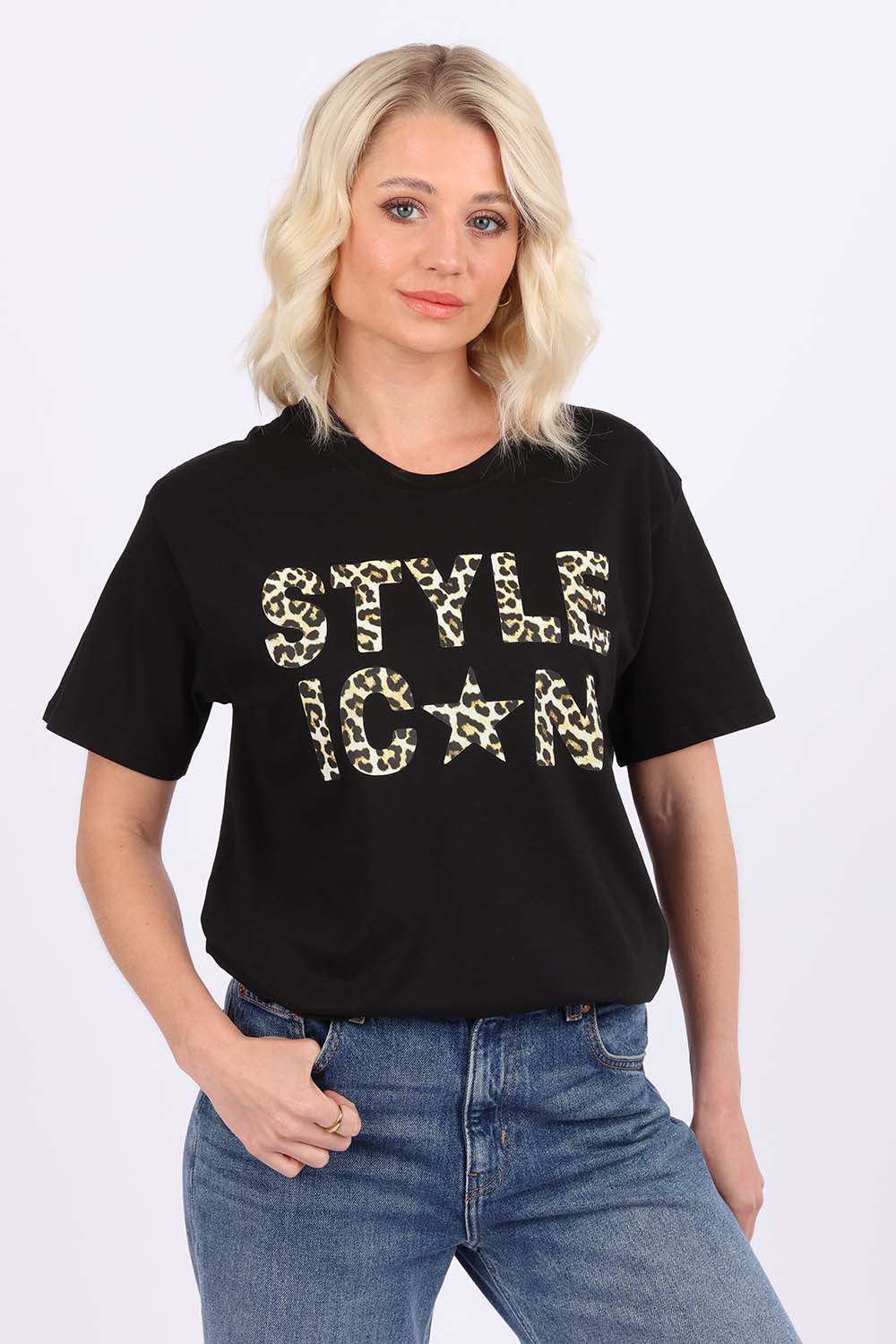 Leopard Style Icon Printed T Shirt