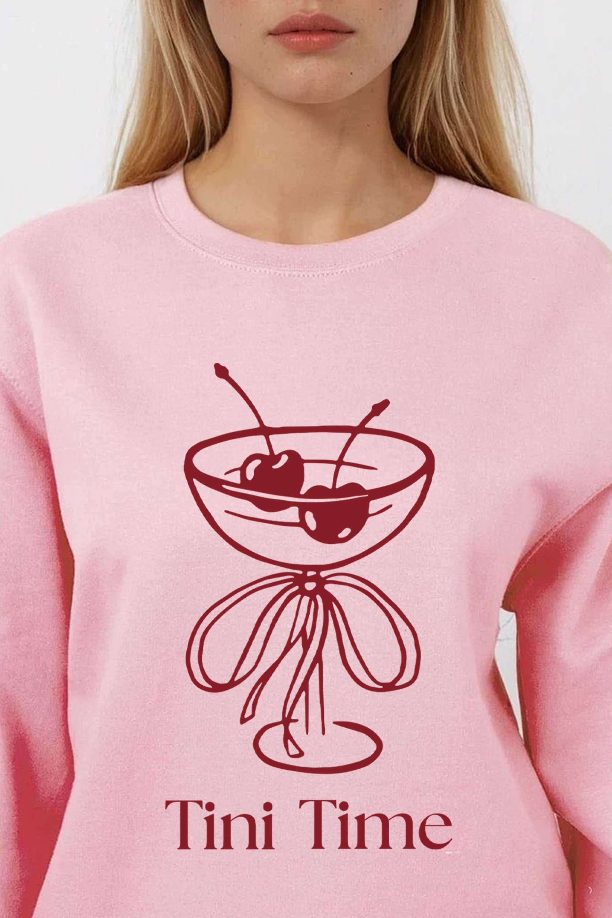 Tini Time Cocktail Graphic Printed Sweatshirt