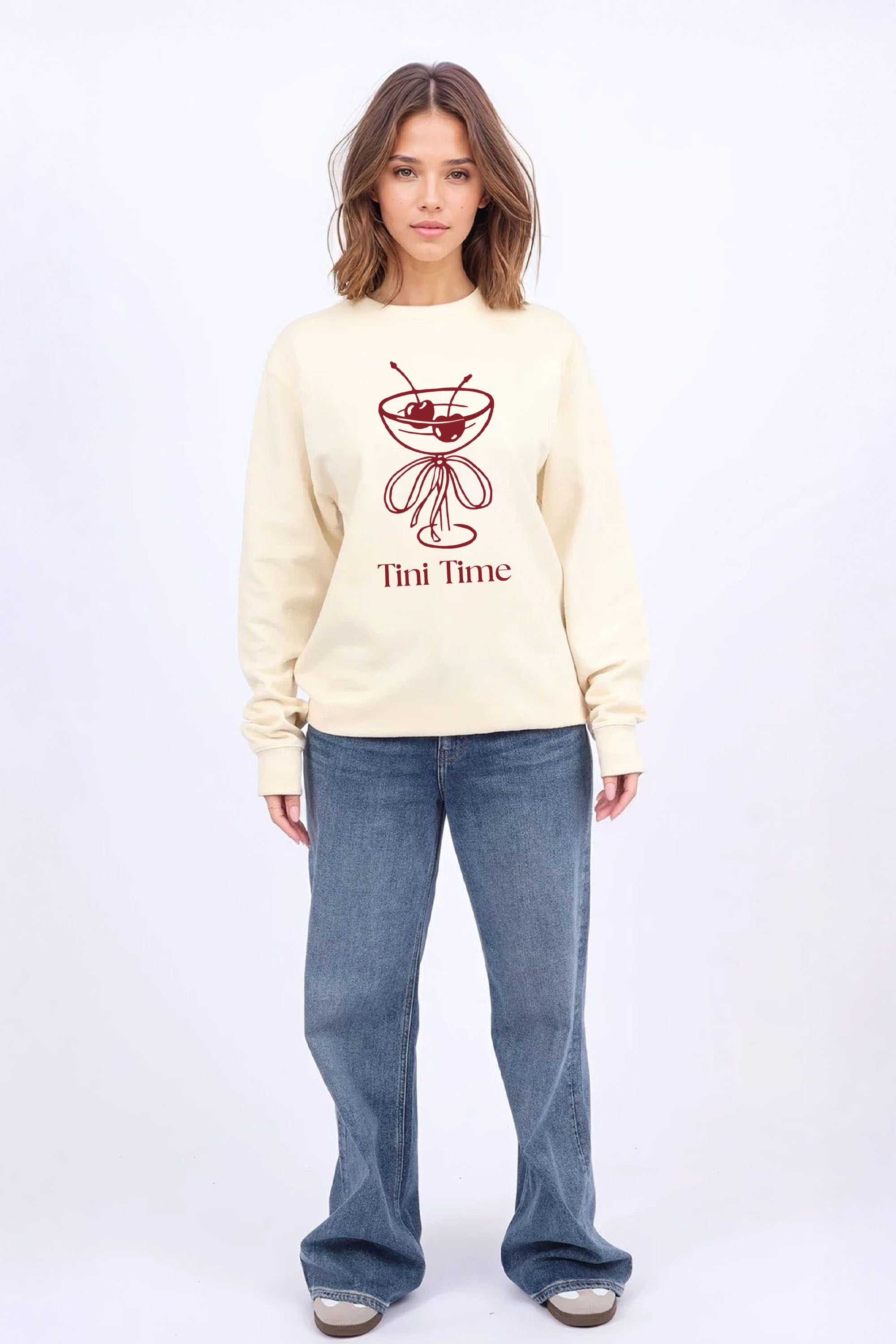 Tini Time Cocktail Graphic Printed Sweatshirt