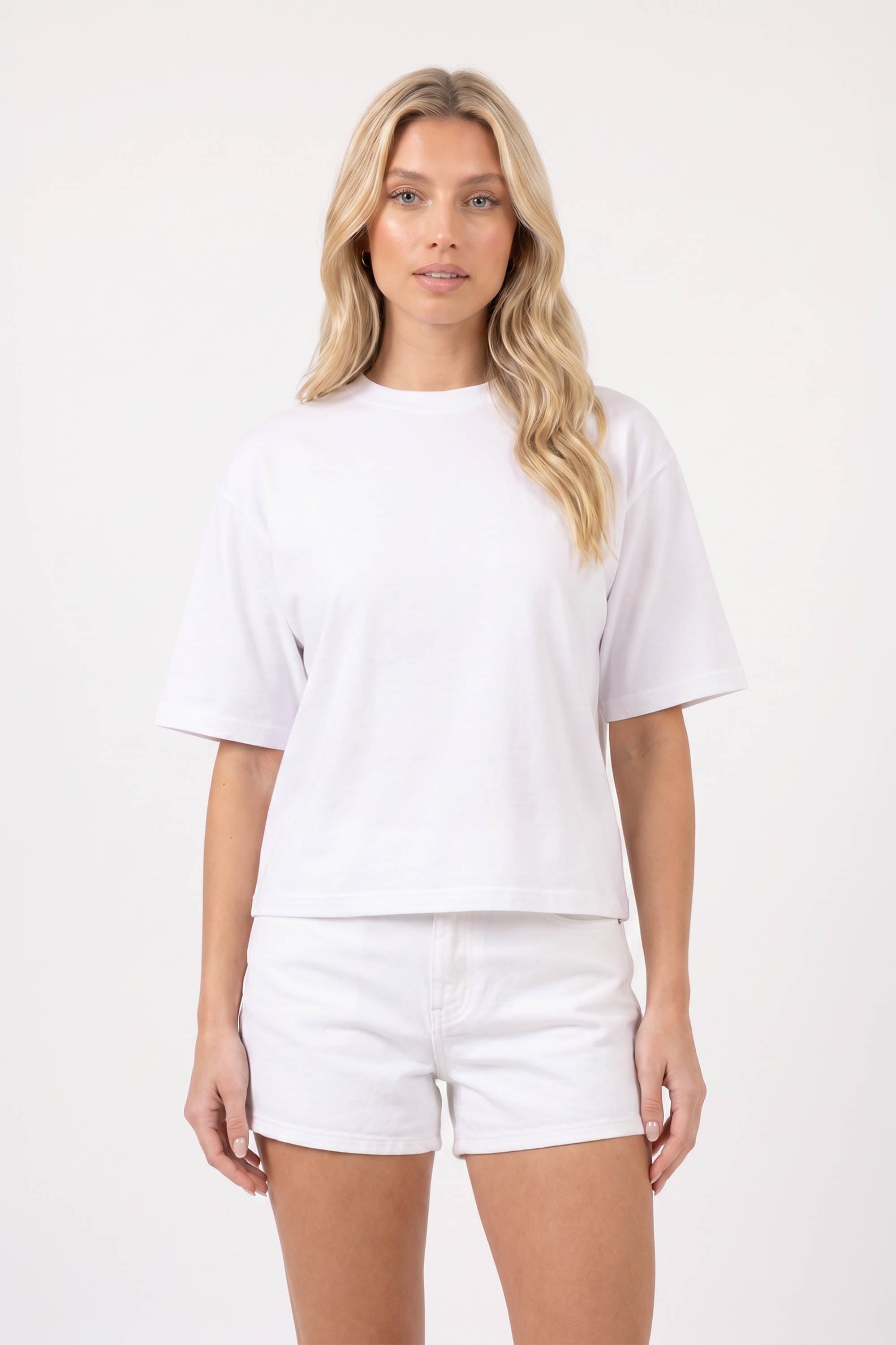 240GSM Boxy Relaxed Fit Plain T-Shirt