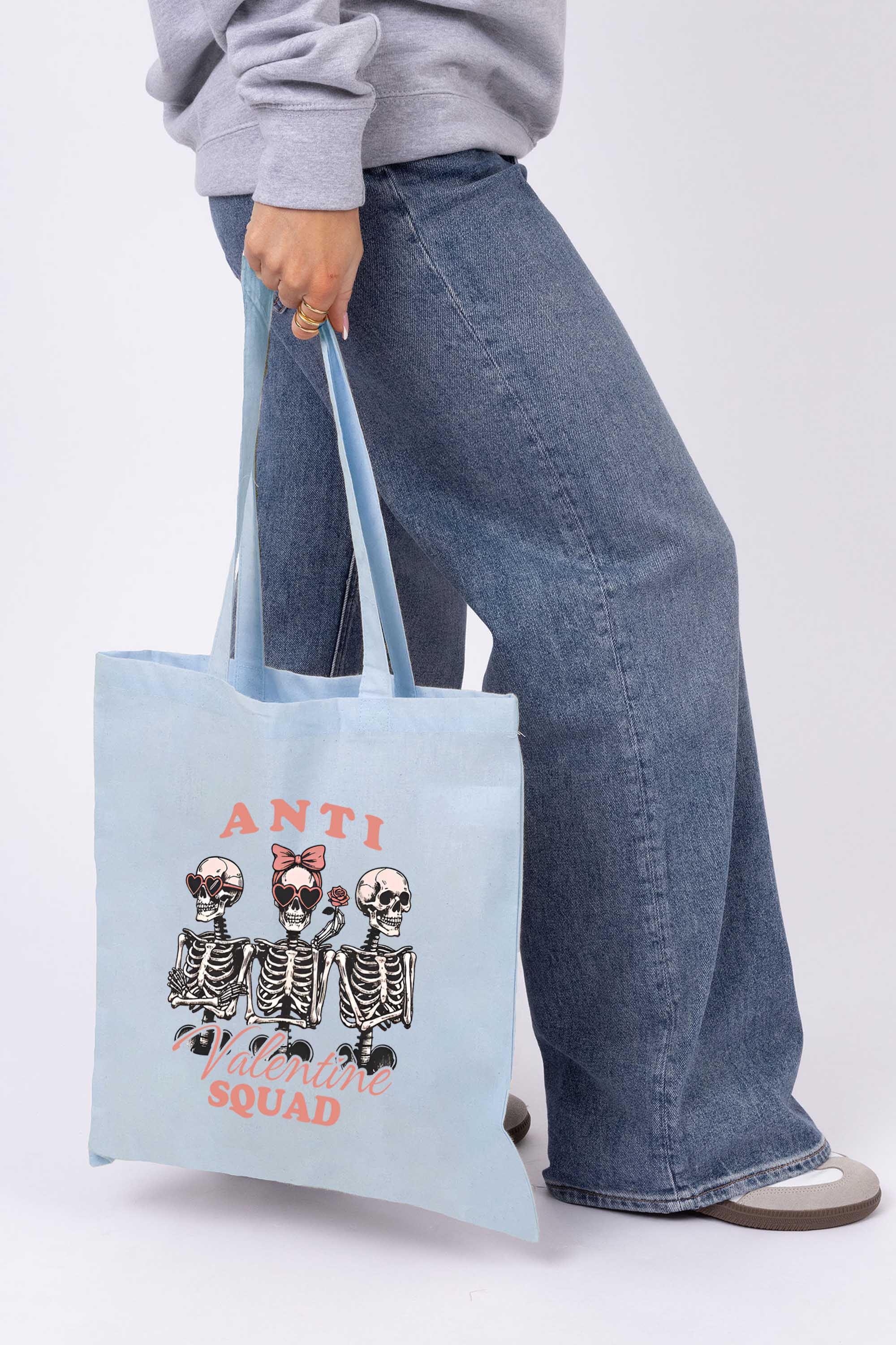 Anti Valentine Squad Printed Cotton Tote Bag
