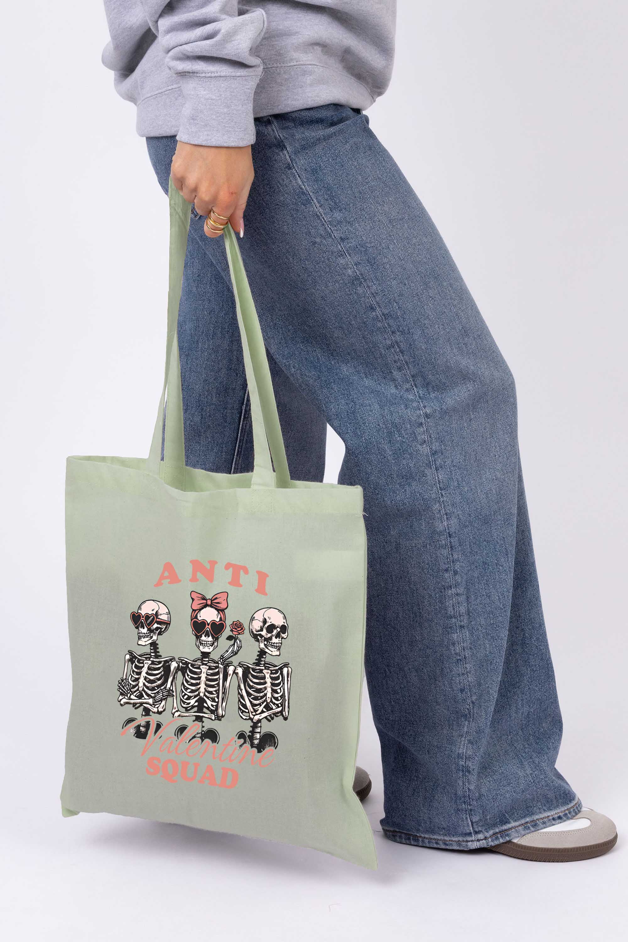 Anti Valentine Squad Printed Cotton Tote Bag