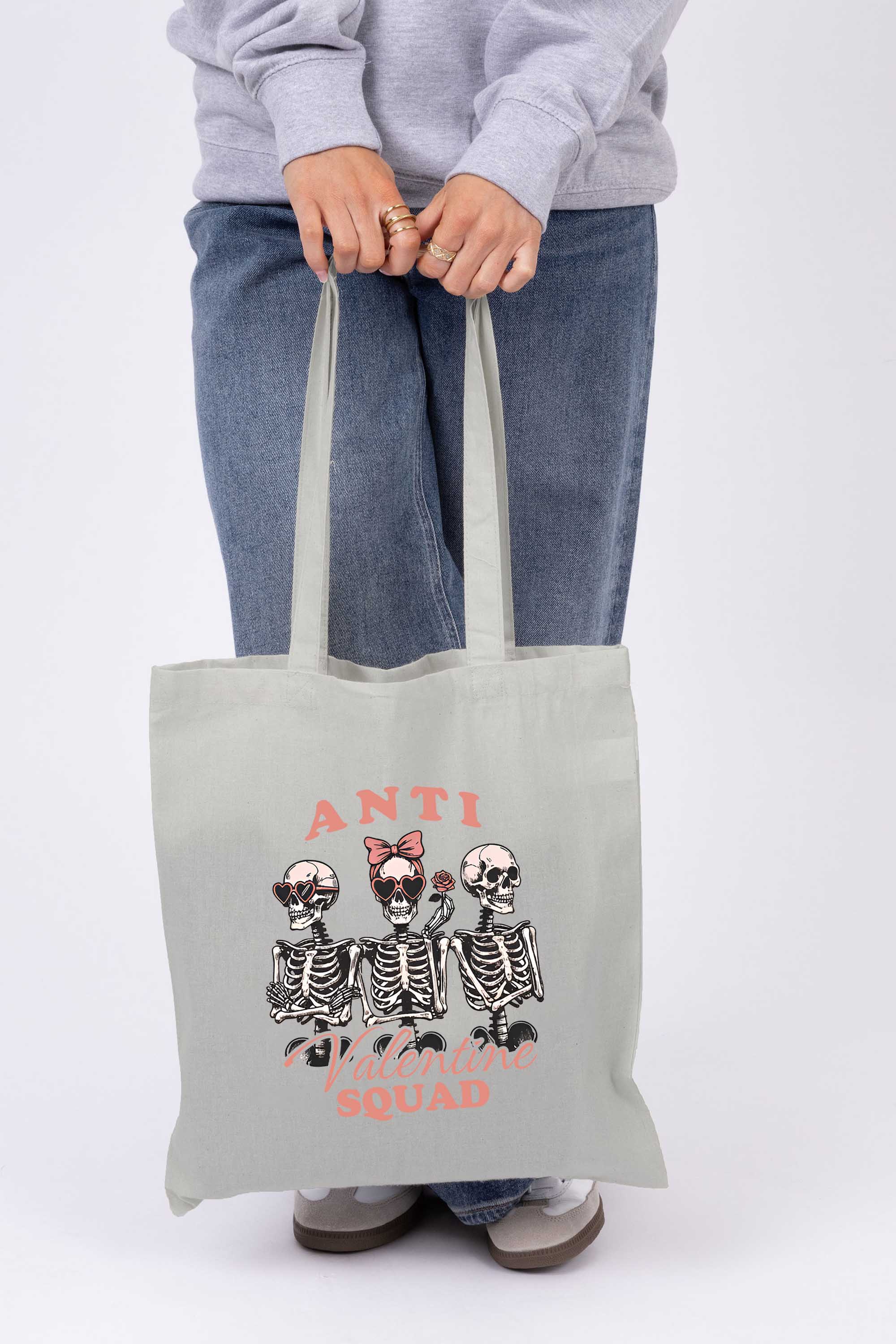 Anti Valentine Squad Printed Cotton Tote Bag