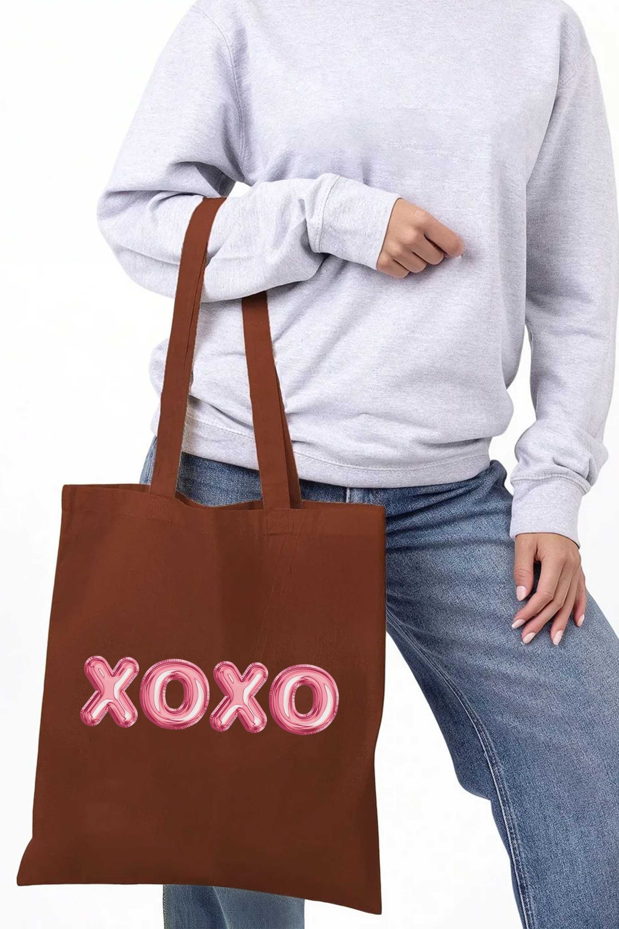 Valentine XOXO Printed Cotton Tote Bag