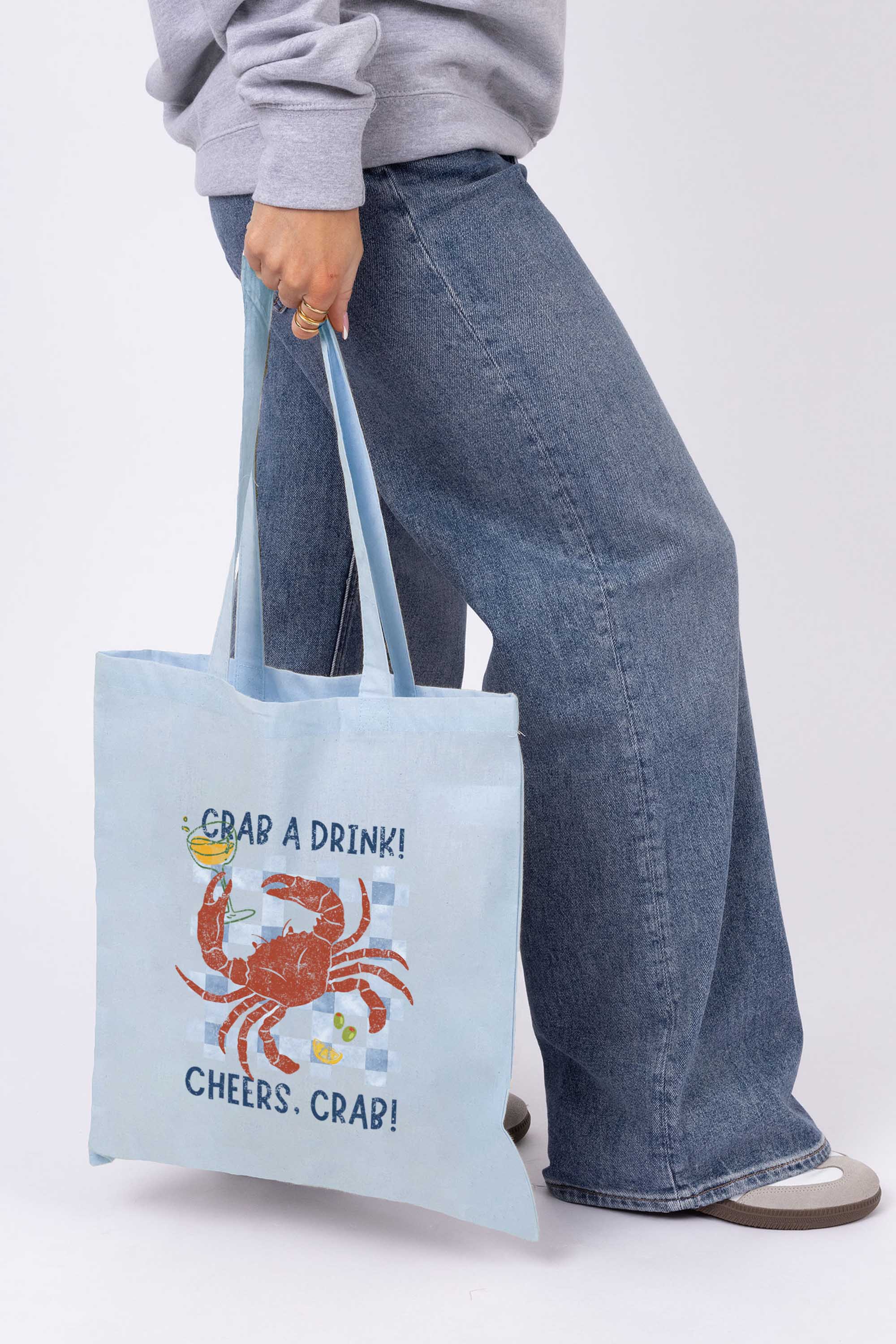 Crab a Drink Printed Tote bag