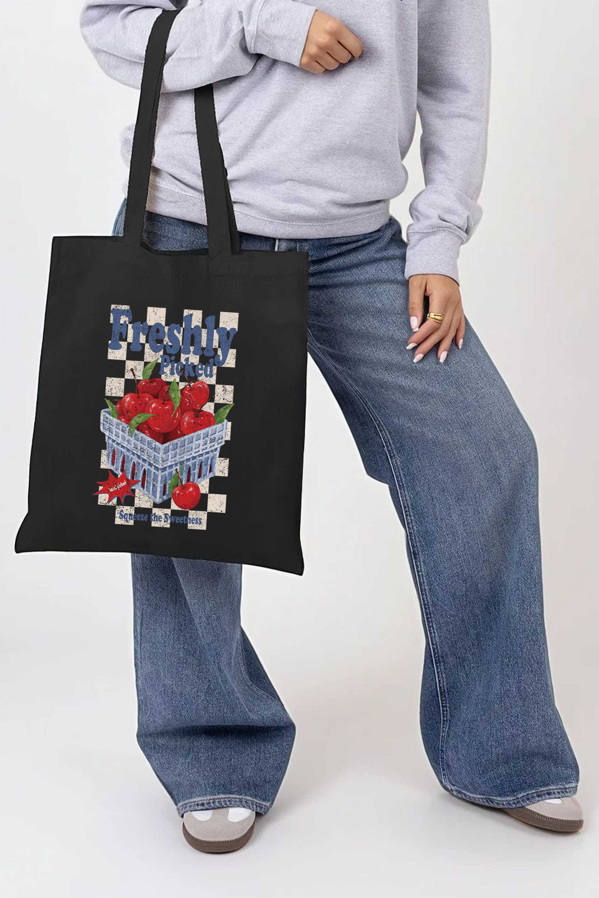 Freshly Picked Apples Printed Tote Bag