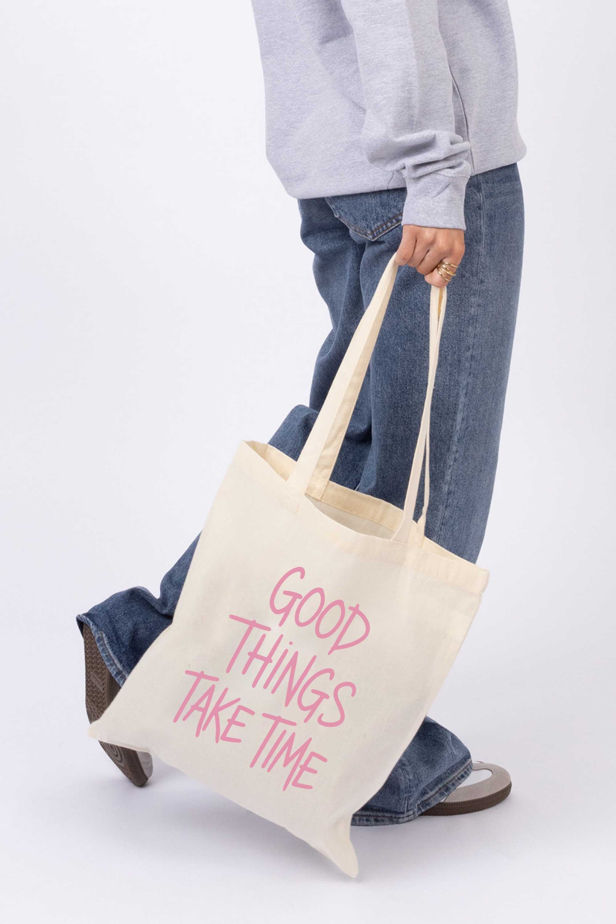 Good Things Take time Printed Tote Bag