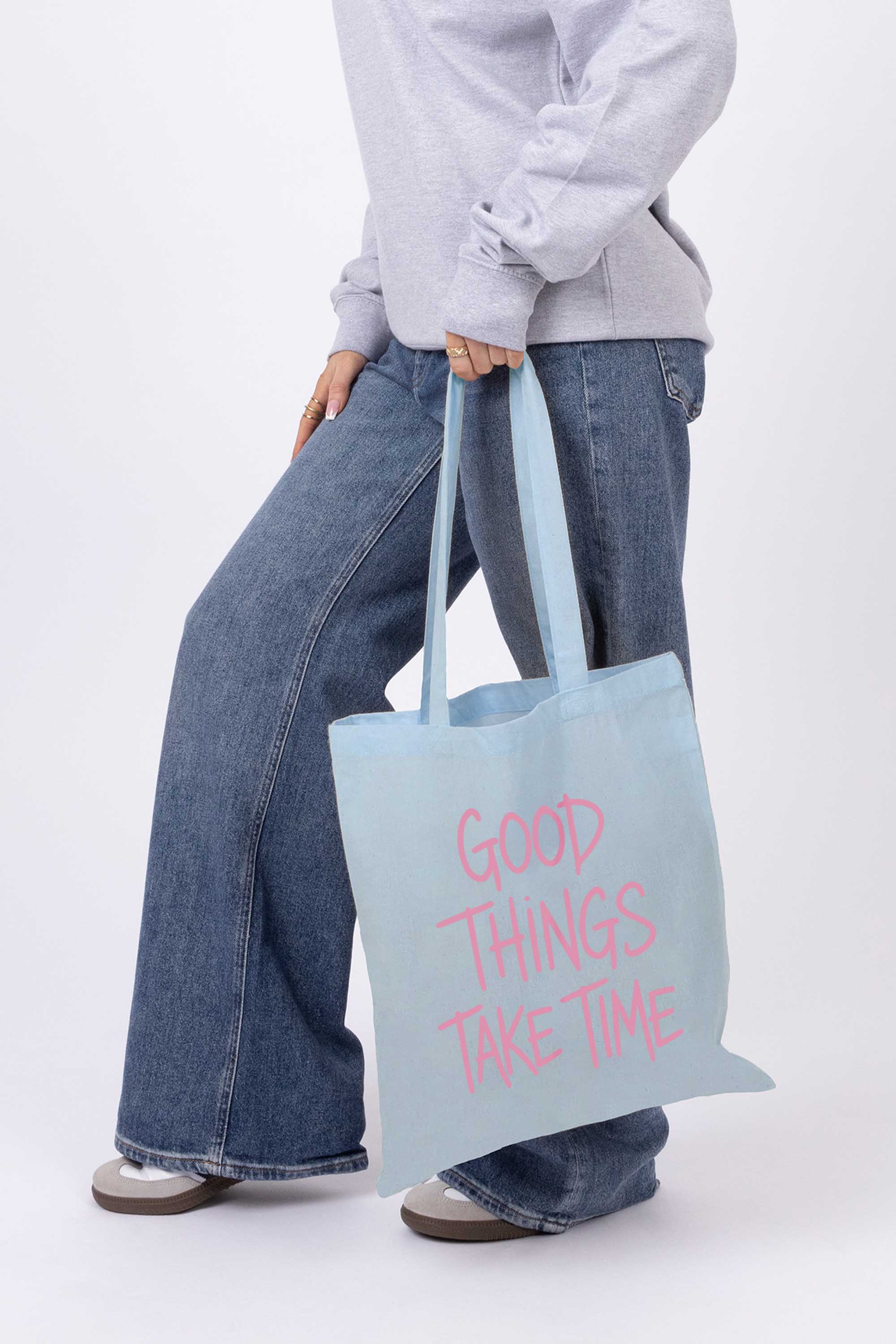 Good Things Take time Printed Tote Bag