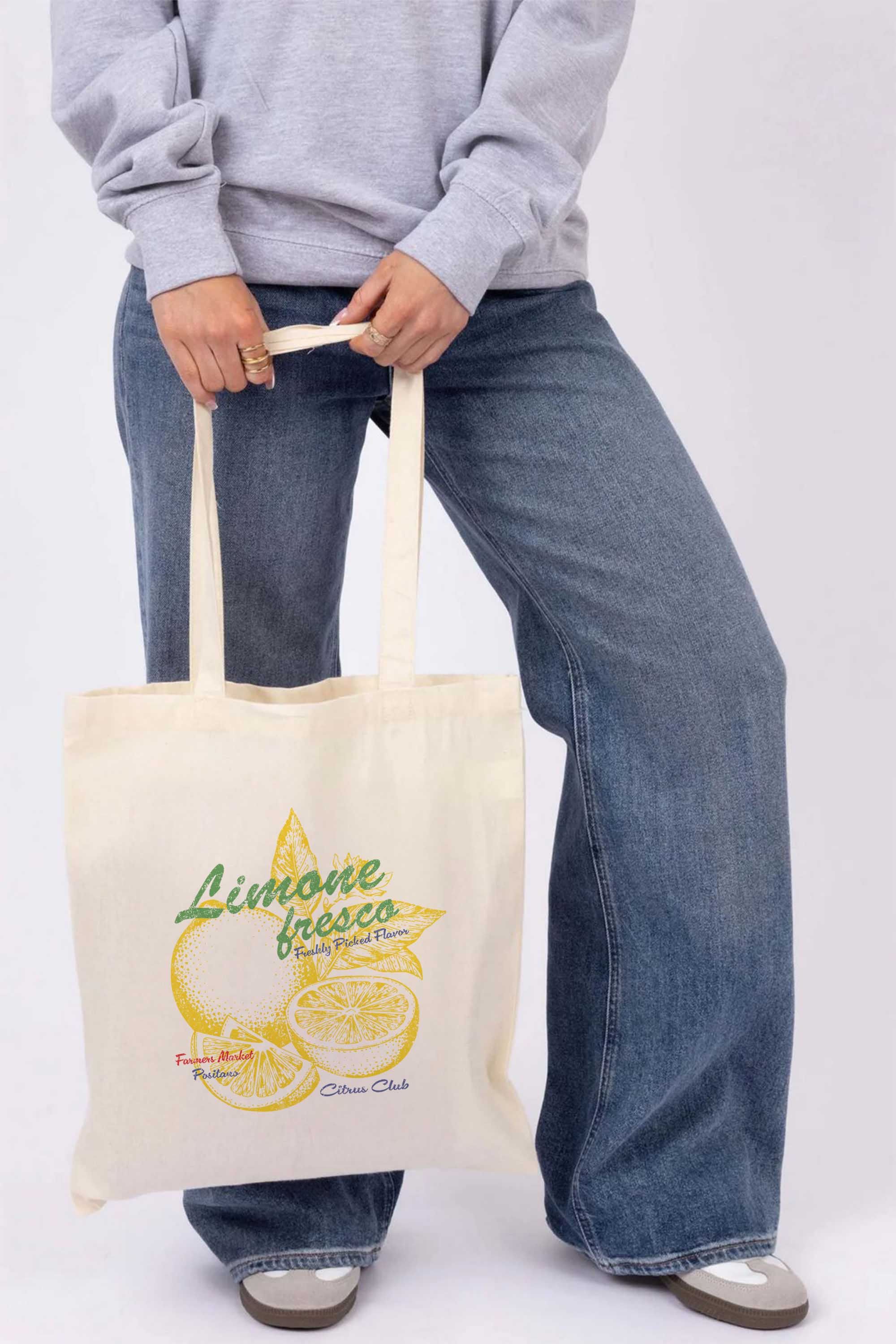Limone Fresco Printed Tote bag