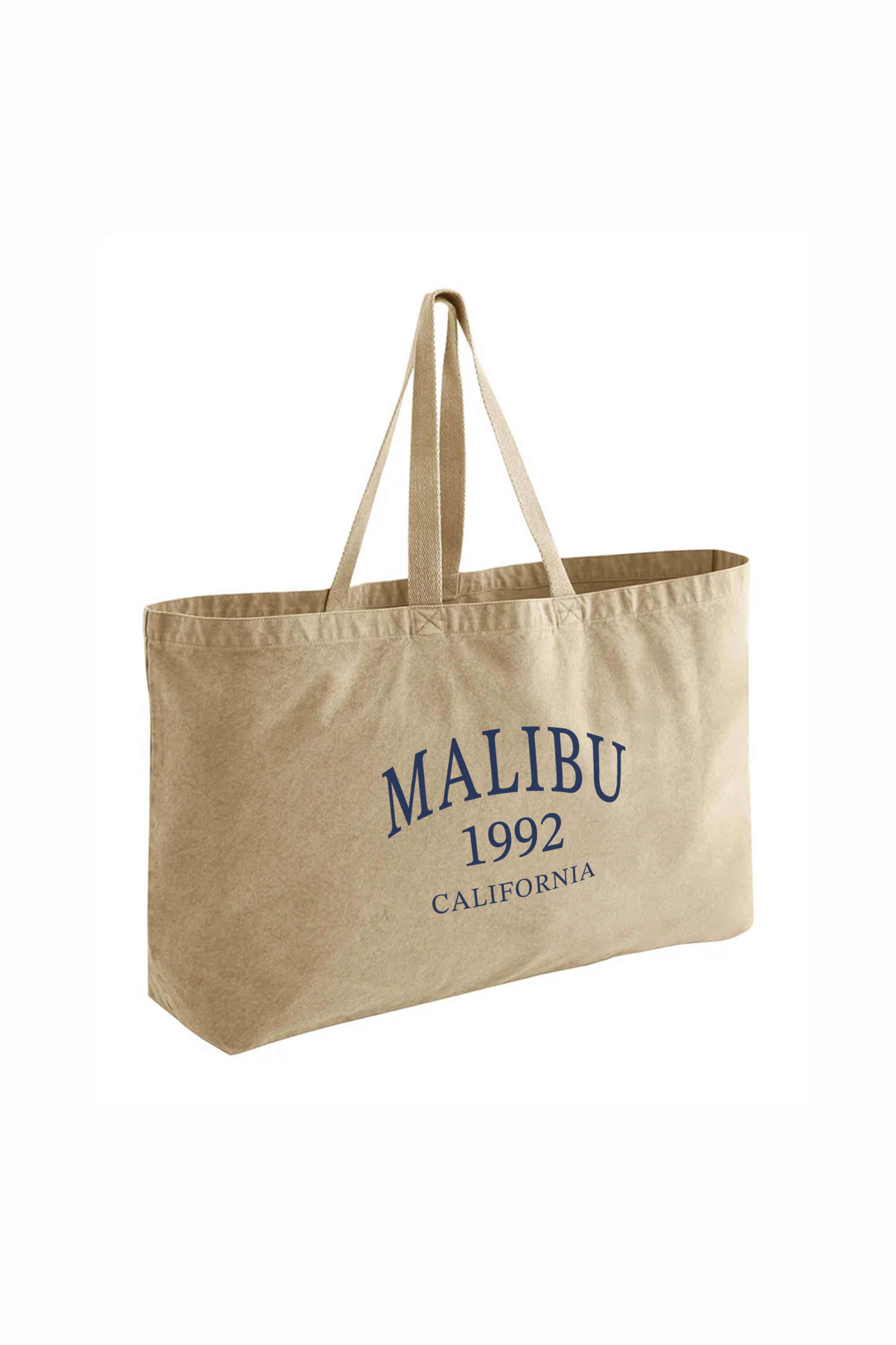 407GSM Acid Washed Malibu Printed Oversized Cotten Tote Bag