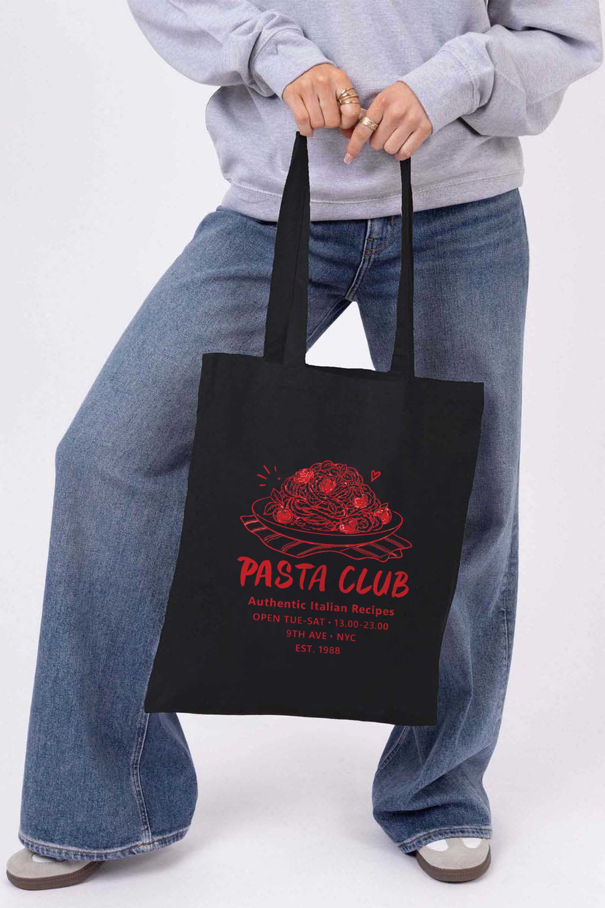 Pasta Club Printed Tote Bag