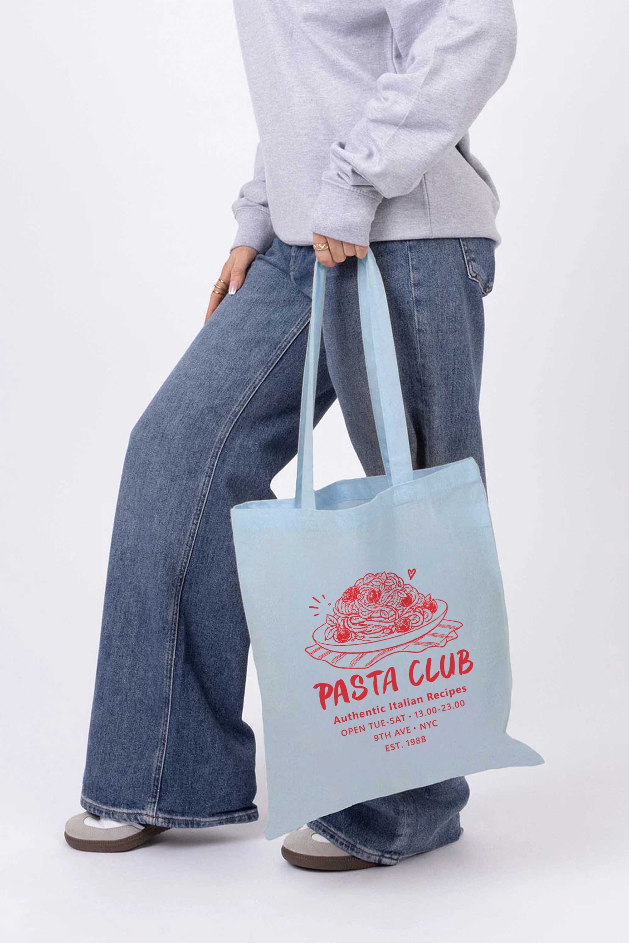 Pasta Club Printed Tote Bag