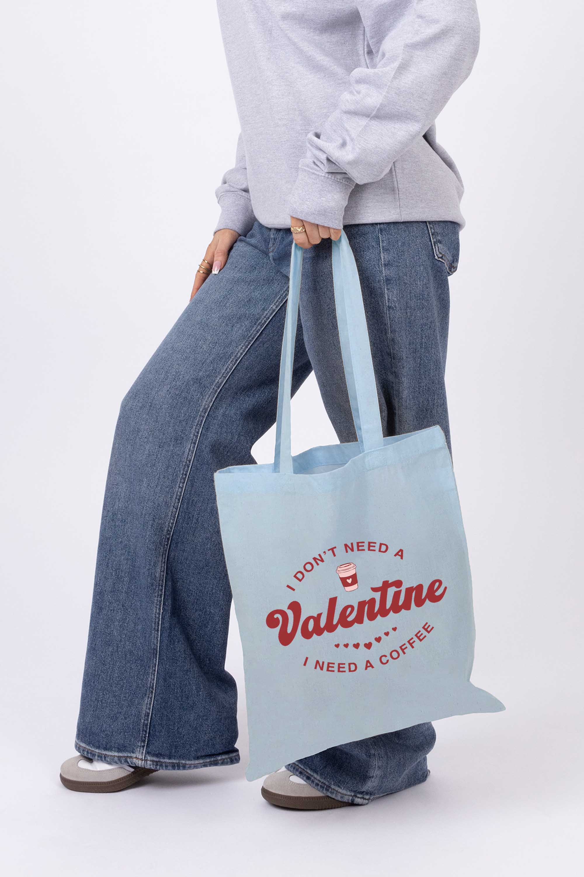 Valentine Coffee Printed Cotton Tote Bag