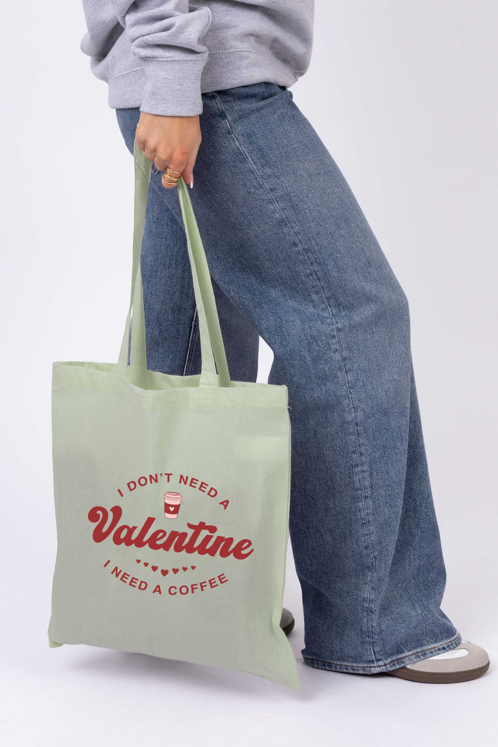 Valentine Coffee Printed Cotton Tote Bag