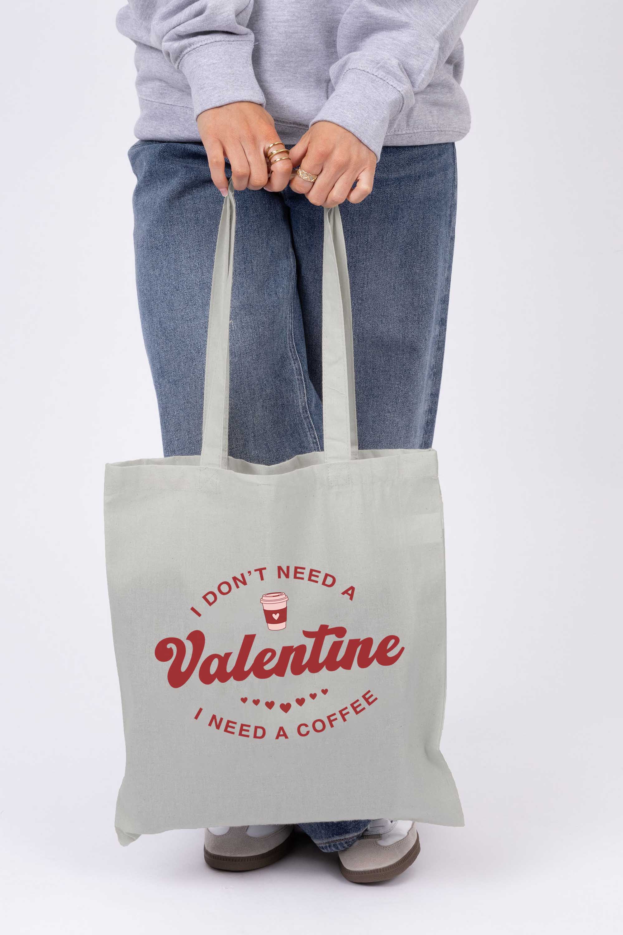 Valentine Coffee Printed Cotton Tote Bag