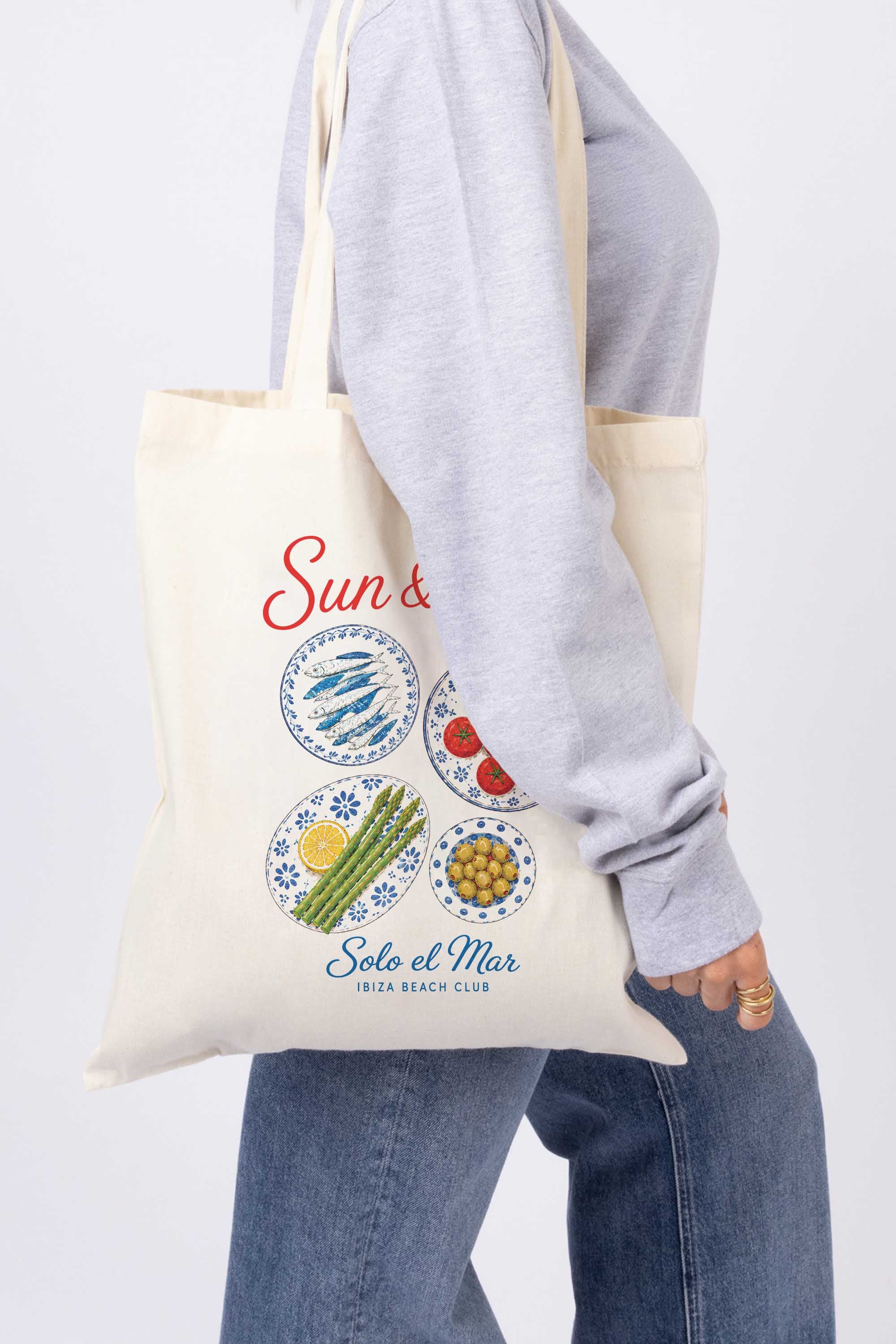 Sun And Salt Food Printed Tote Bag