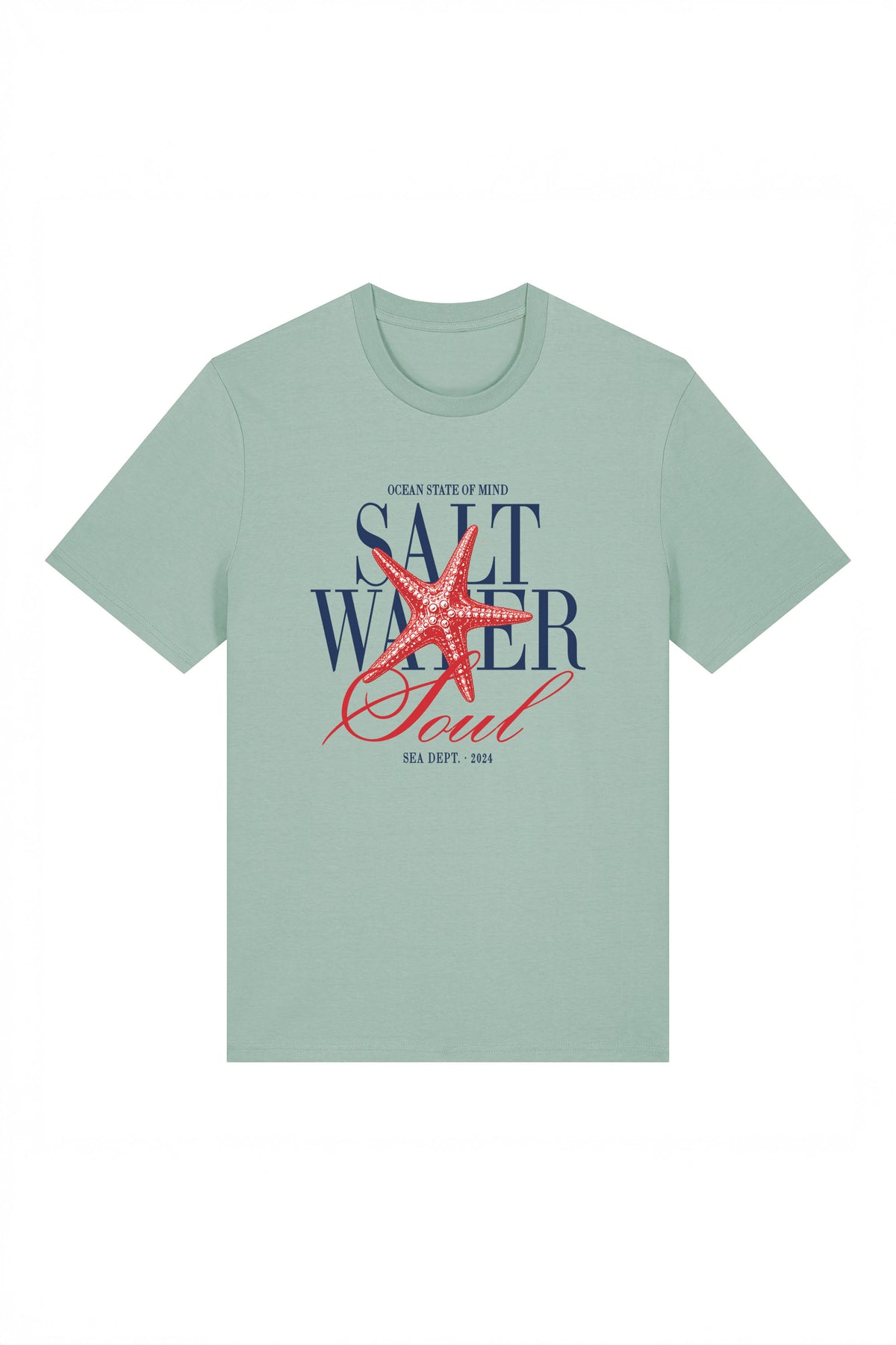 180 GSM Unisex Organic Salt Water Soul Printed T-shirt