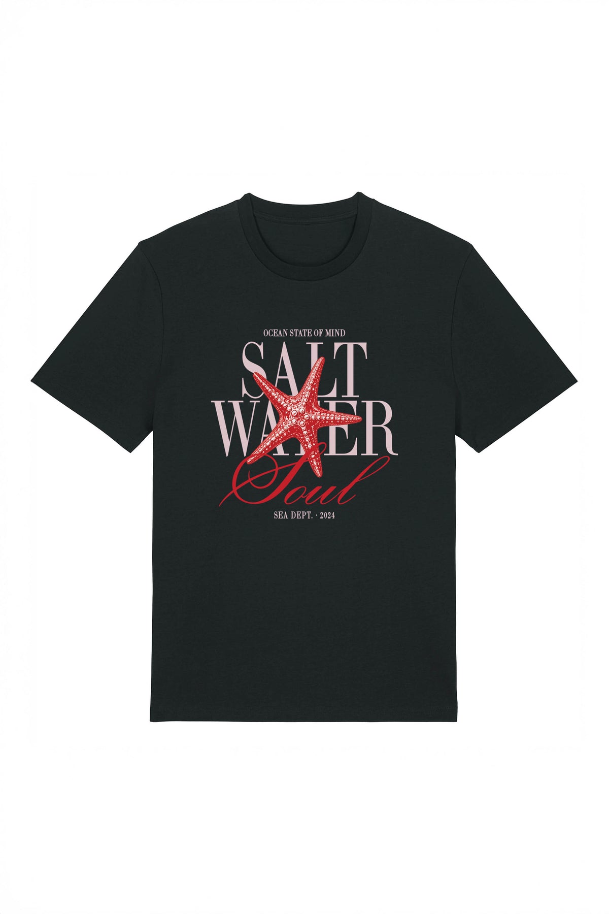 180 GSM Unisex Organic Salt Water Soul Printed T-shirt