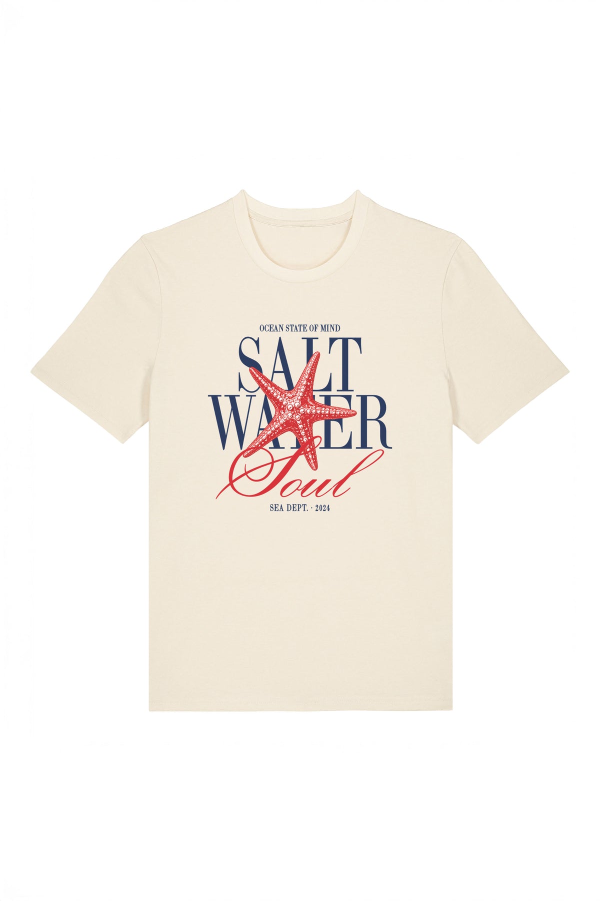 180 GSM Unisex Organic Salt Water Soul Printed T-shirt