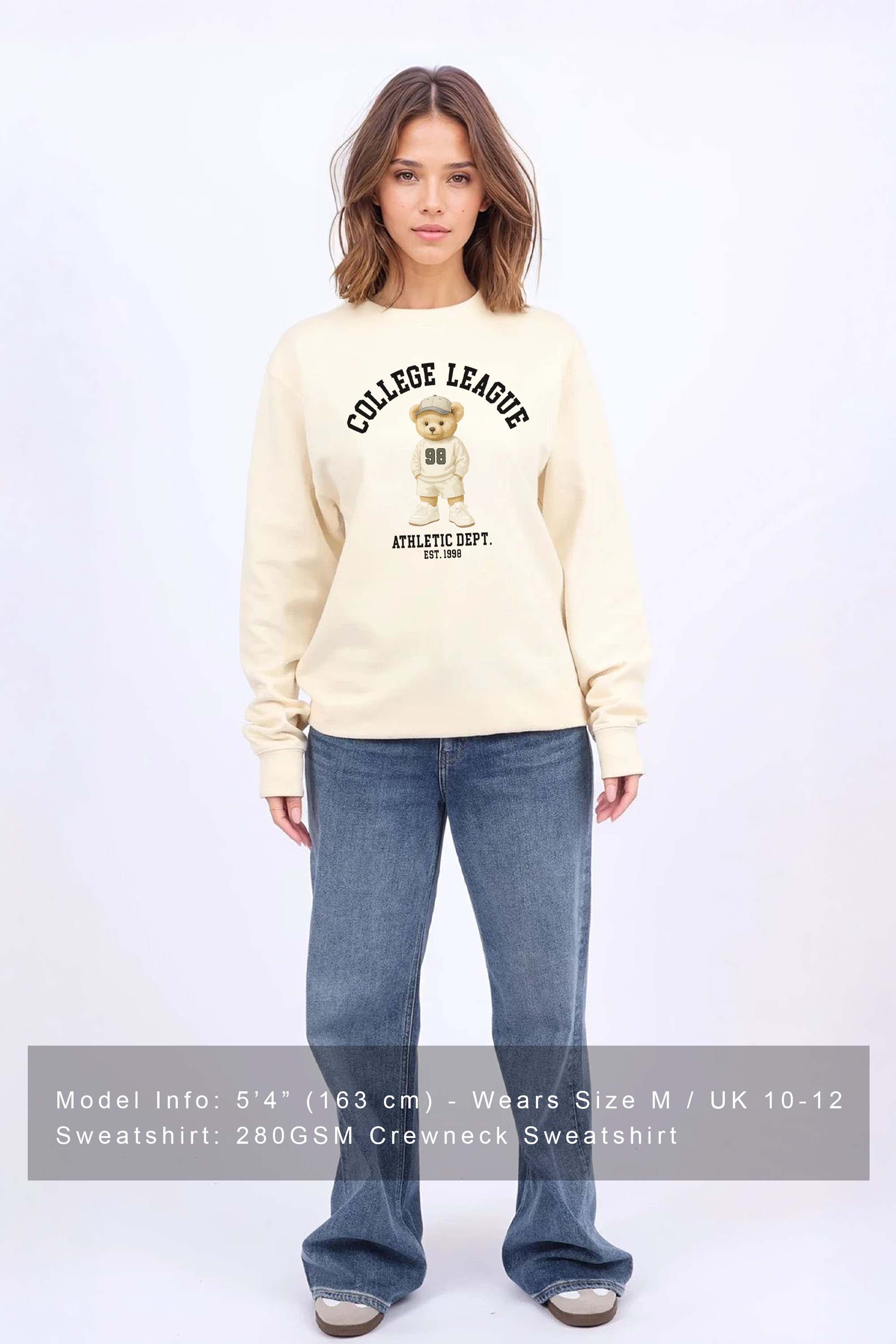 College League Teddy Athletic Printed Sweatshirt
