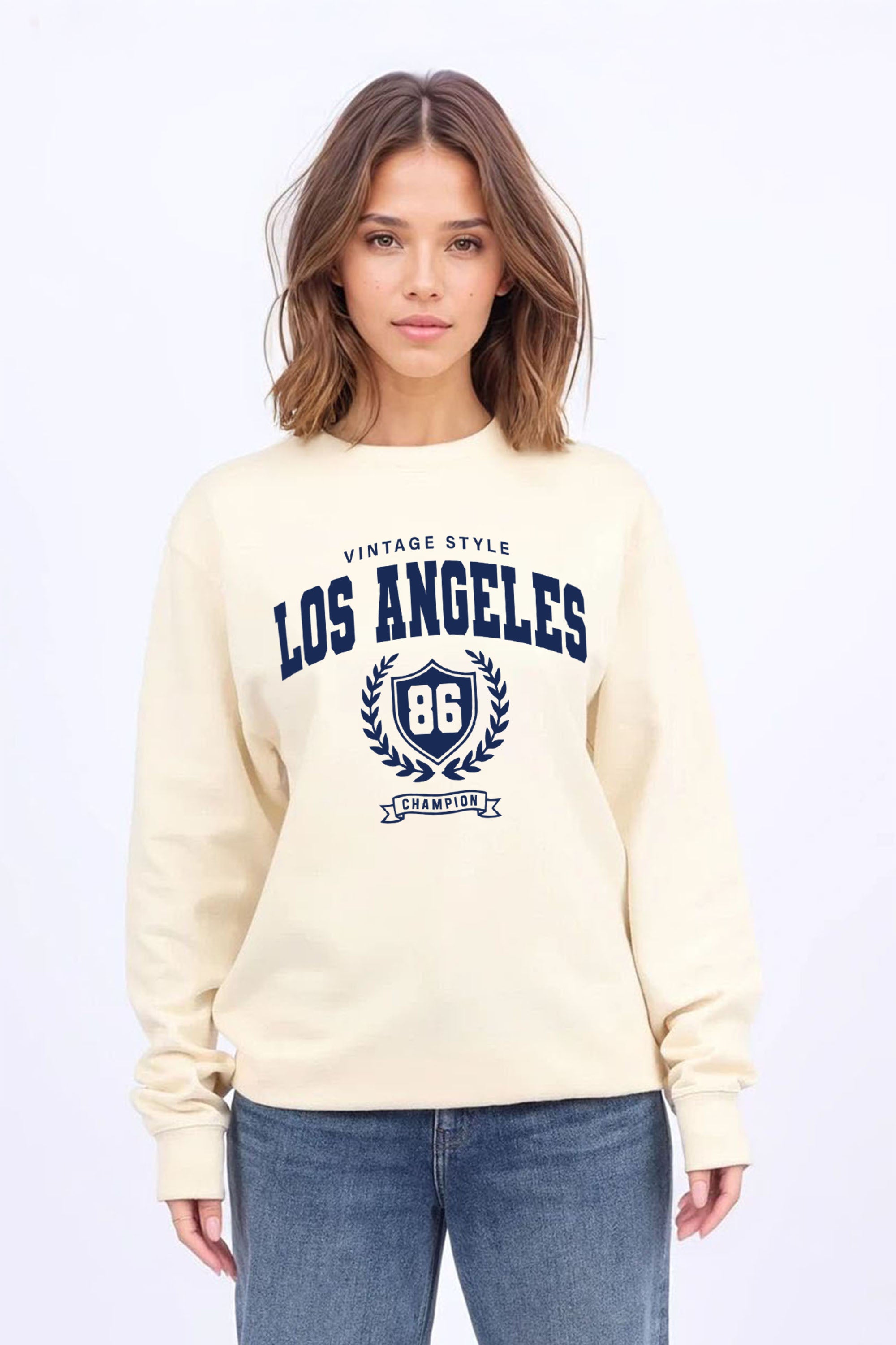 Vintage Style Los Angeles Printed Sweatshirt