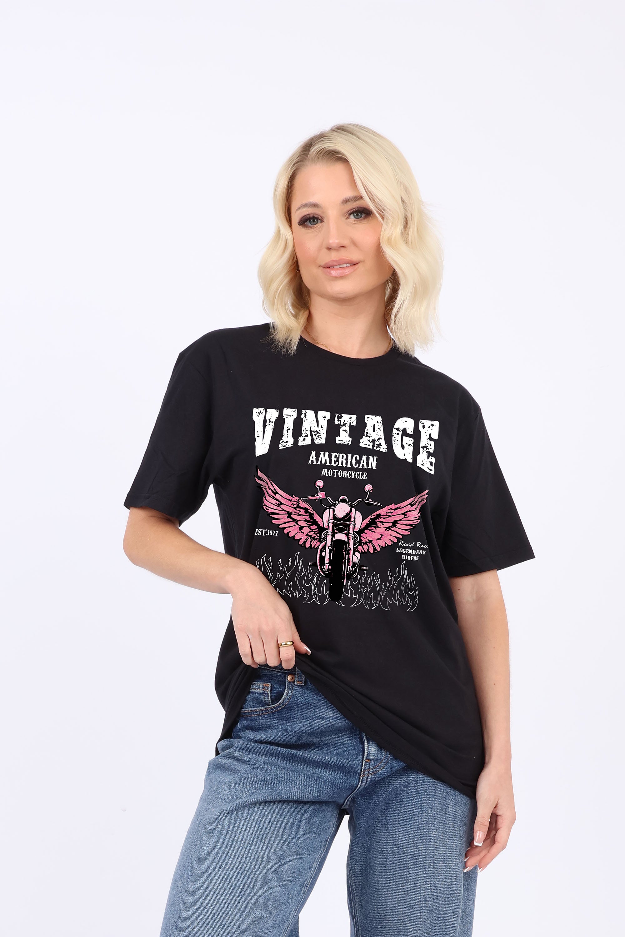 Vintage Motorcycle T-Shirt (Custom Packs)