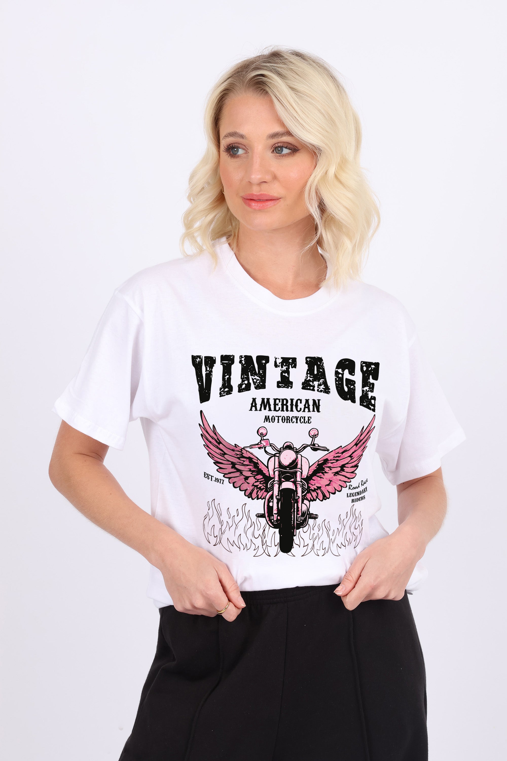 Vintage Motorcycle T-Shirt (Custom Packs)