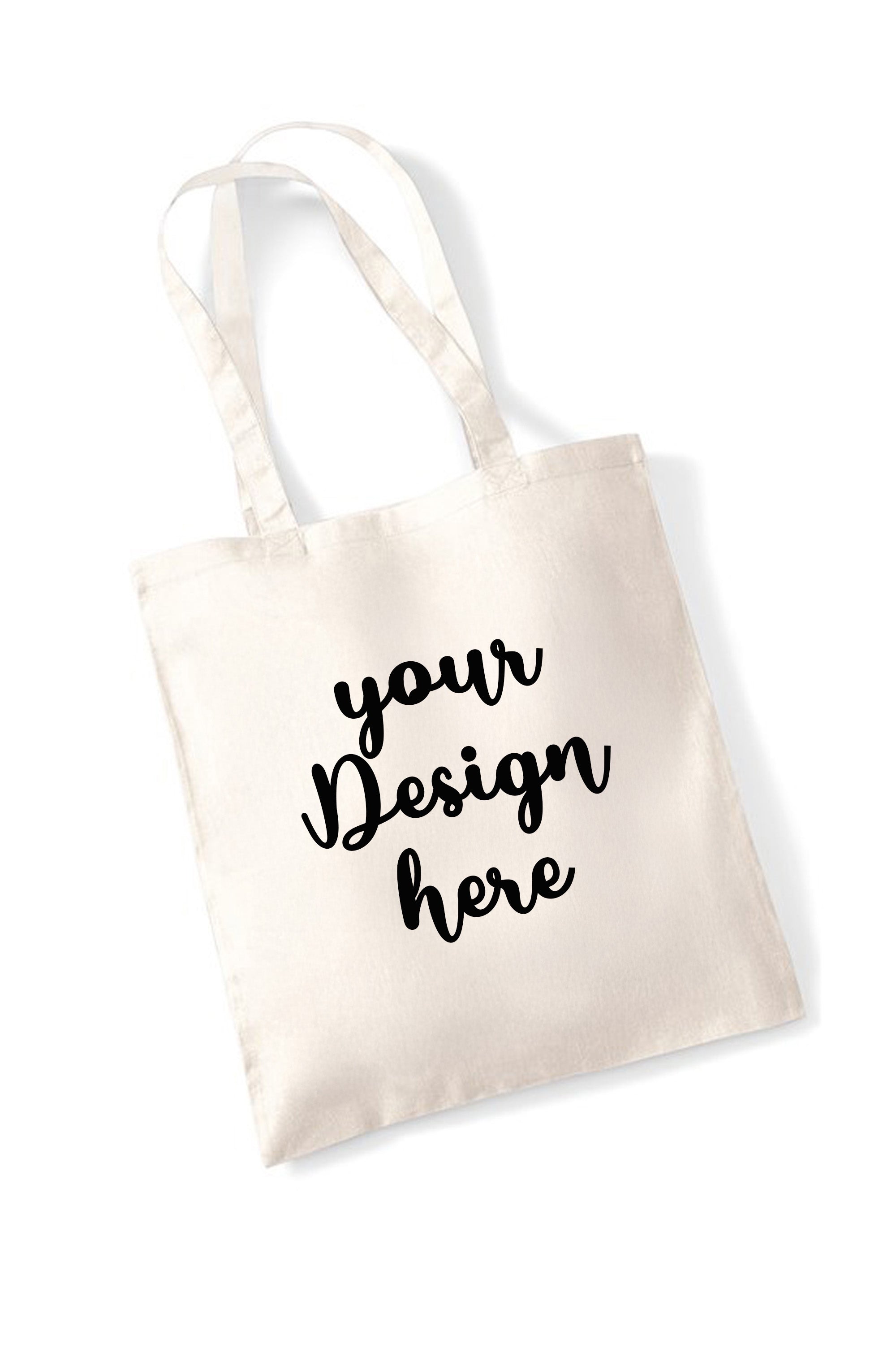 Custom Printed Bag For Life Long Handle Lightweight Canvas Bag