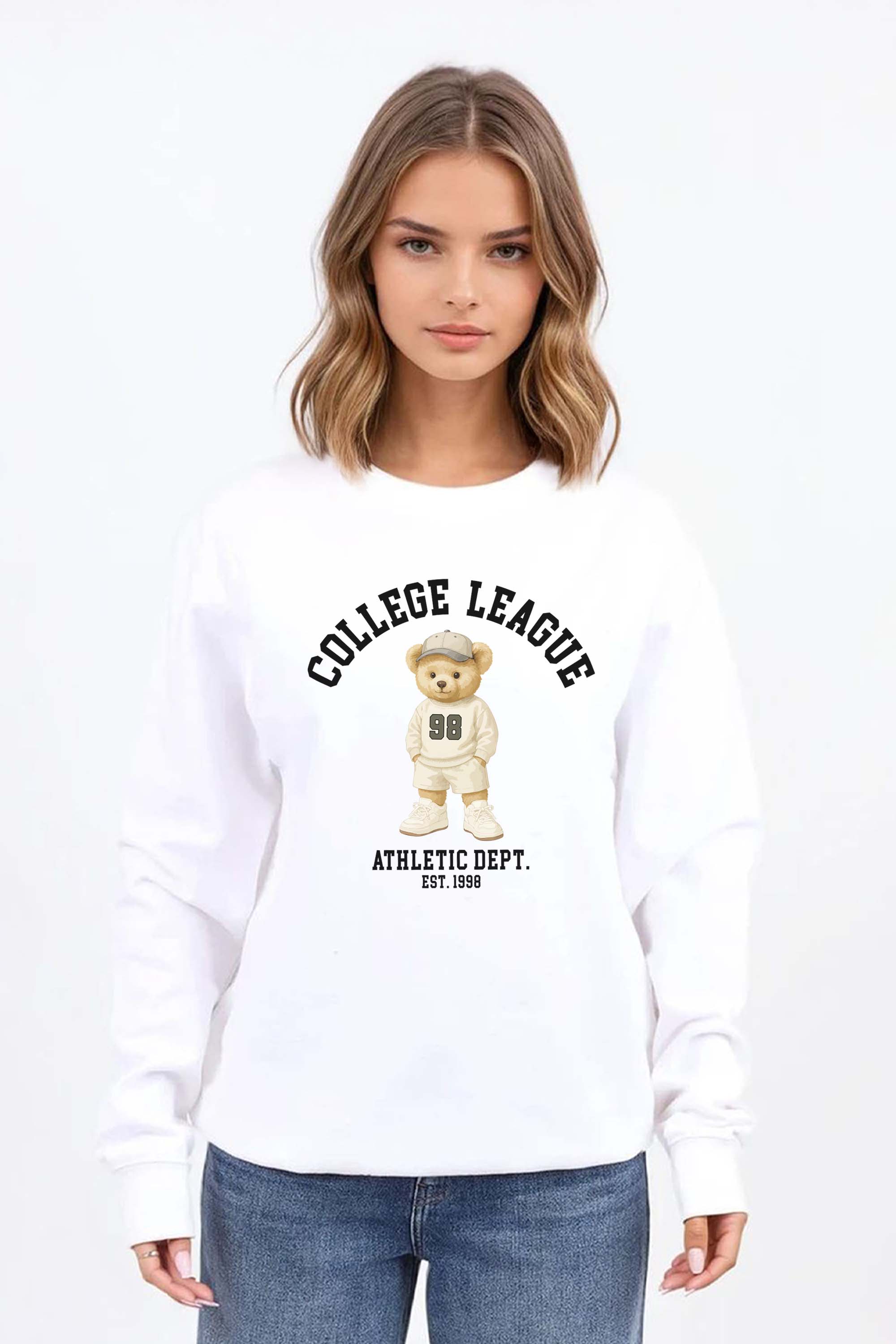 College League Teddy Athletic Printed Sweatshirt