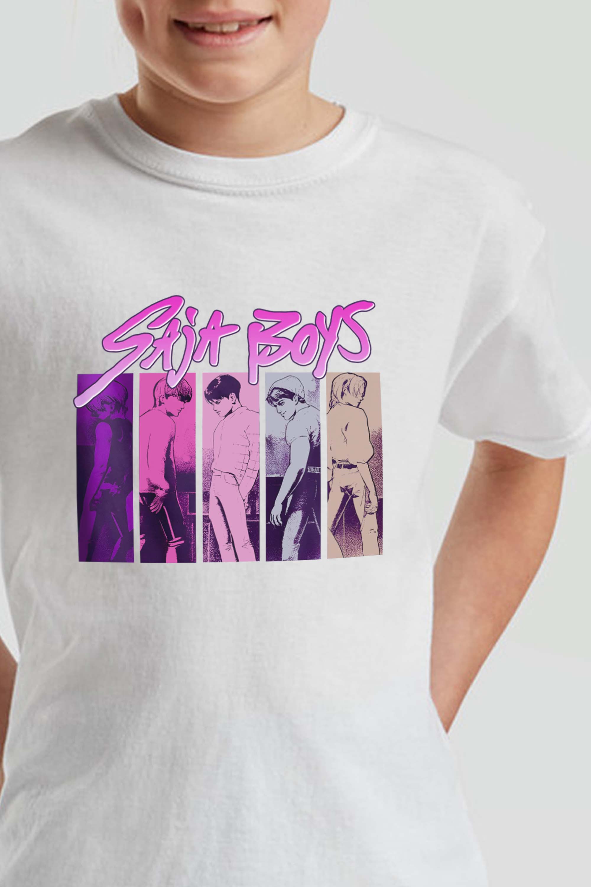 Kids K-Pop Saja Boys Graphic Printed T-Shirt