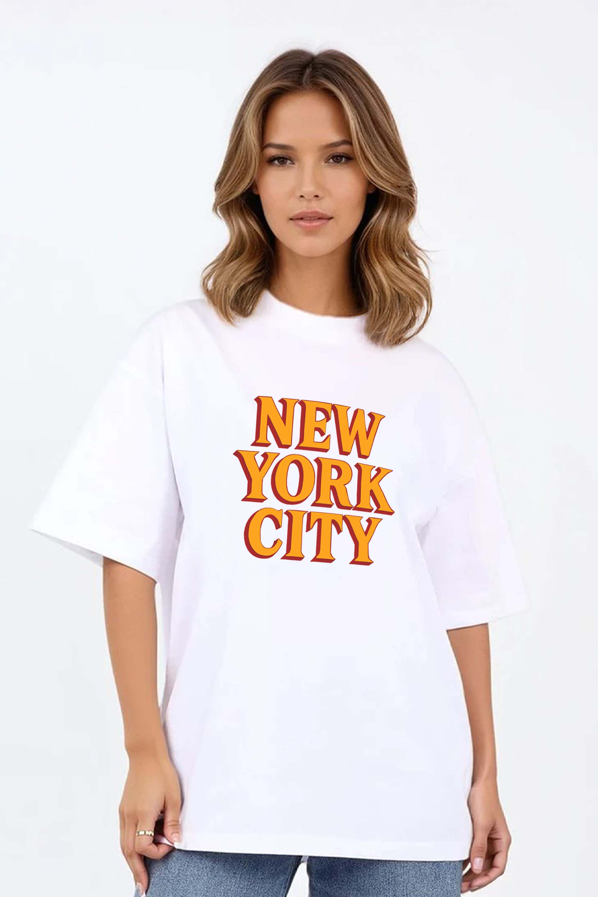 220GSM Oversized T-Shirt in New York City Print