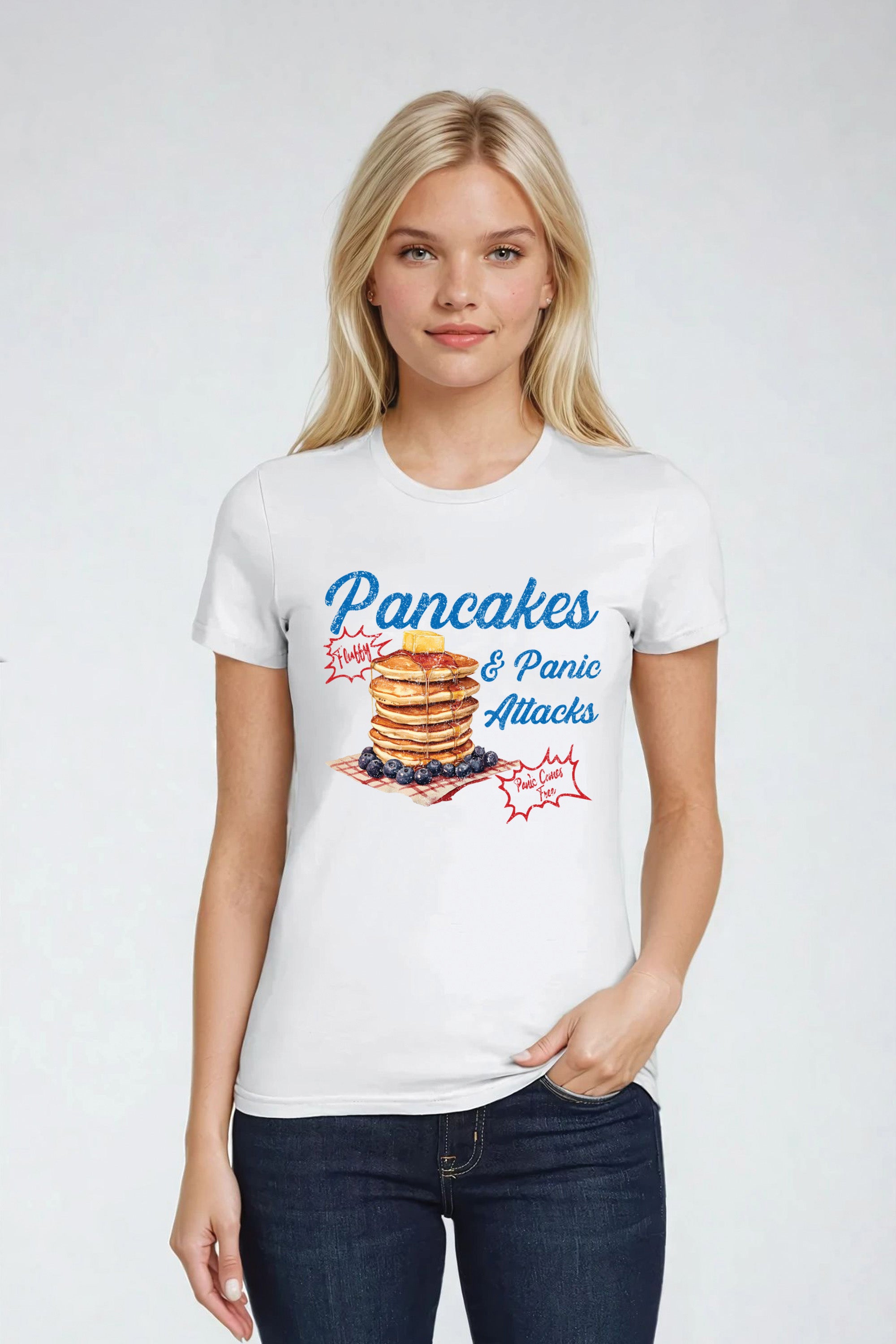 Regular Fit T-Shirt In Pancakes Print (Custom Pack)