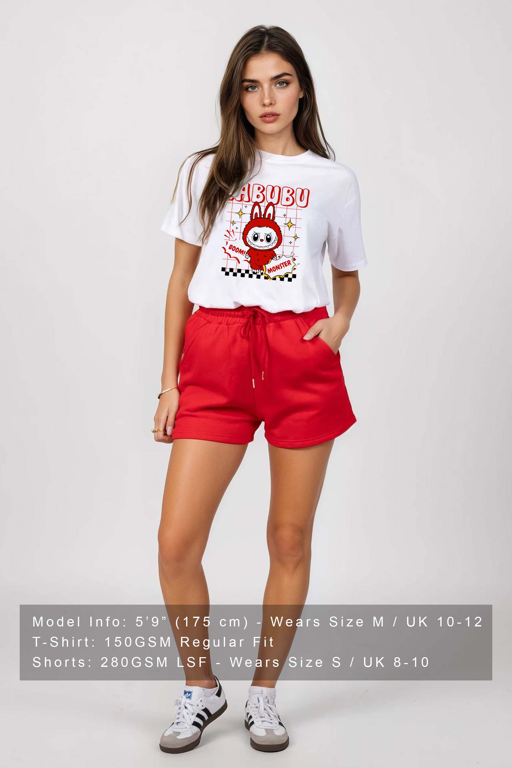 Regular Fit T-shirt Short Set In Boom Labubu Print (Pack of 4 Sets)