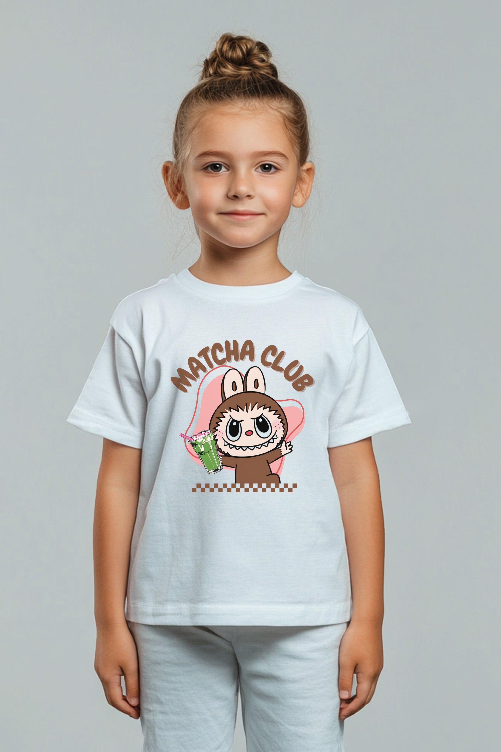 Kids Labubu Matcha Printed T-Shirt