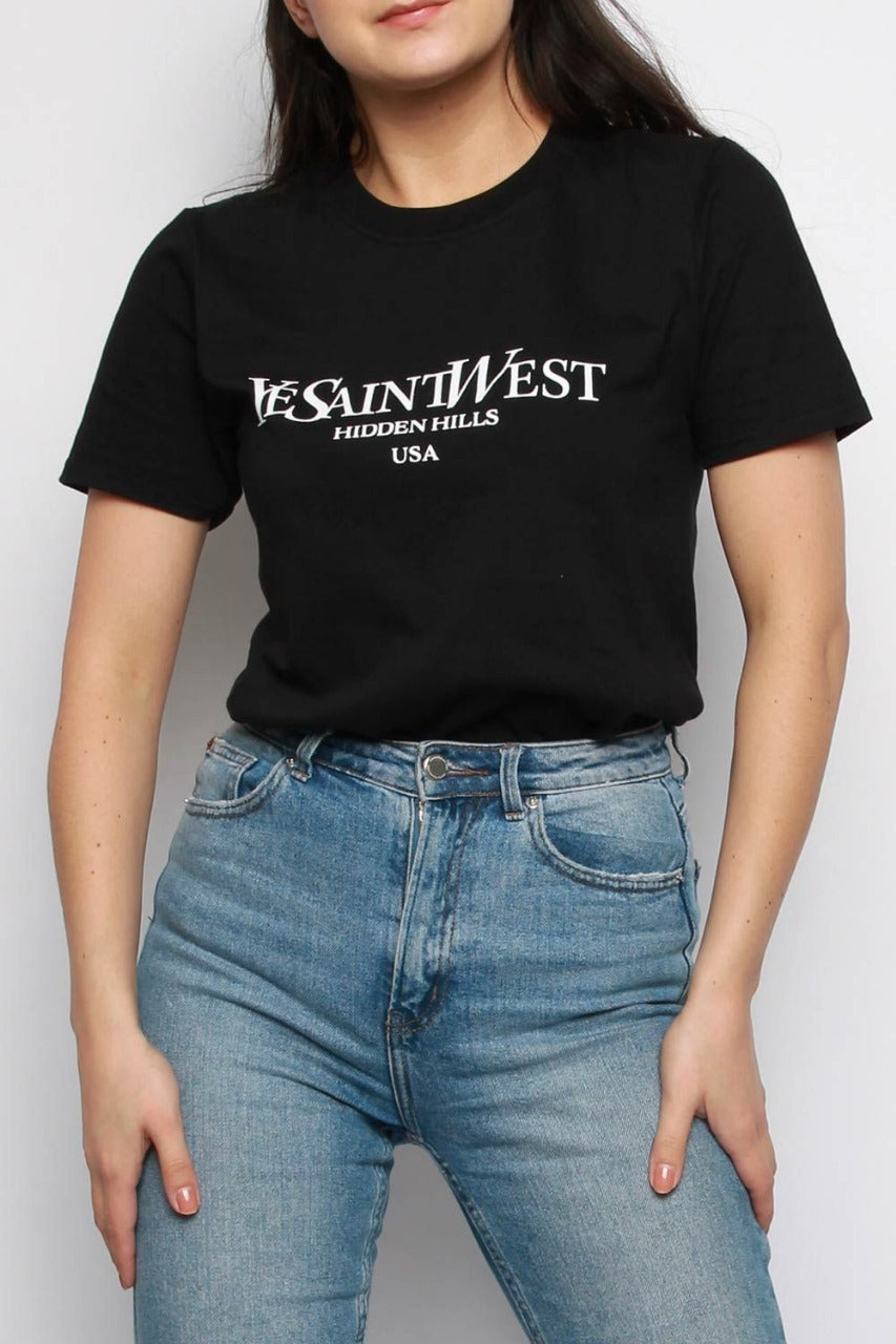 Ye saint west slogan oversized online sweater