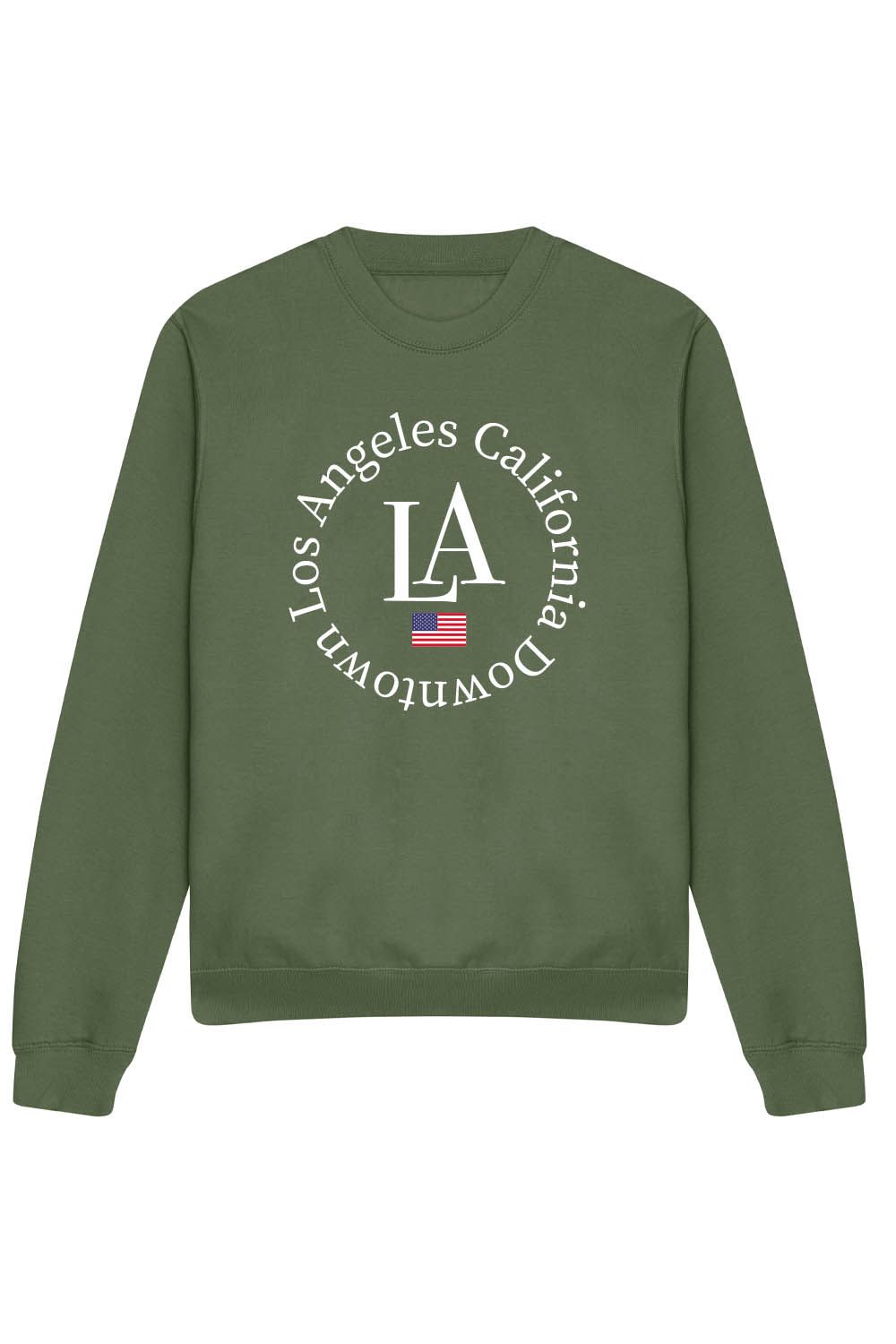 LA Sweatshirt in Earthy Green (Custom Packs)