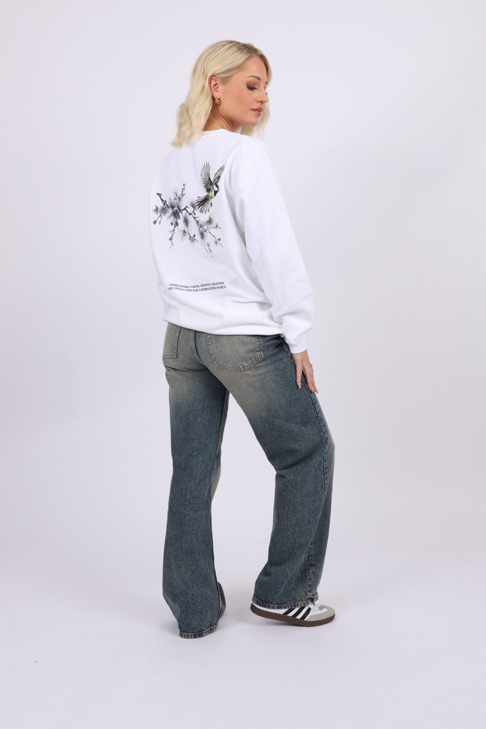 Retraite Front Embroidery &  Printed Back Sweatshirt