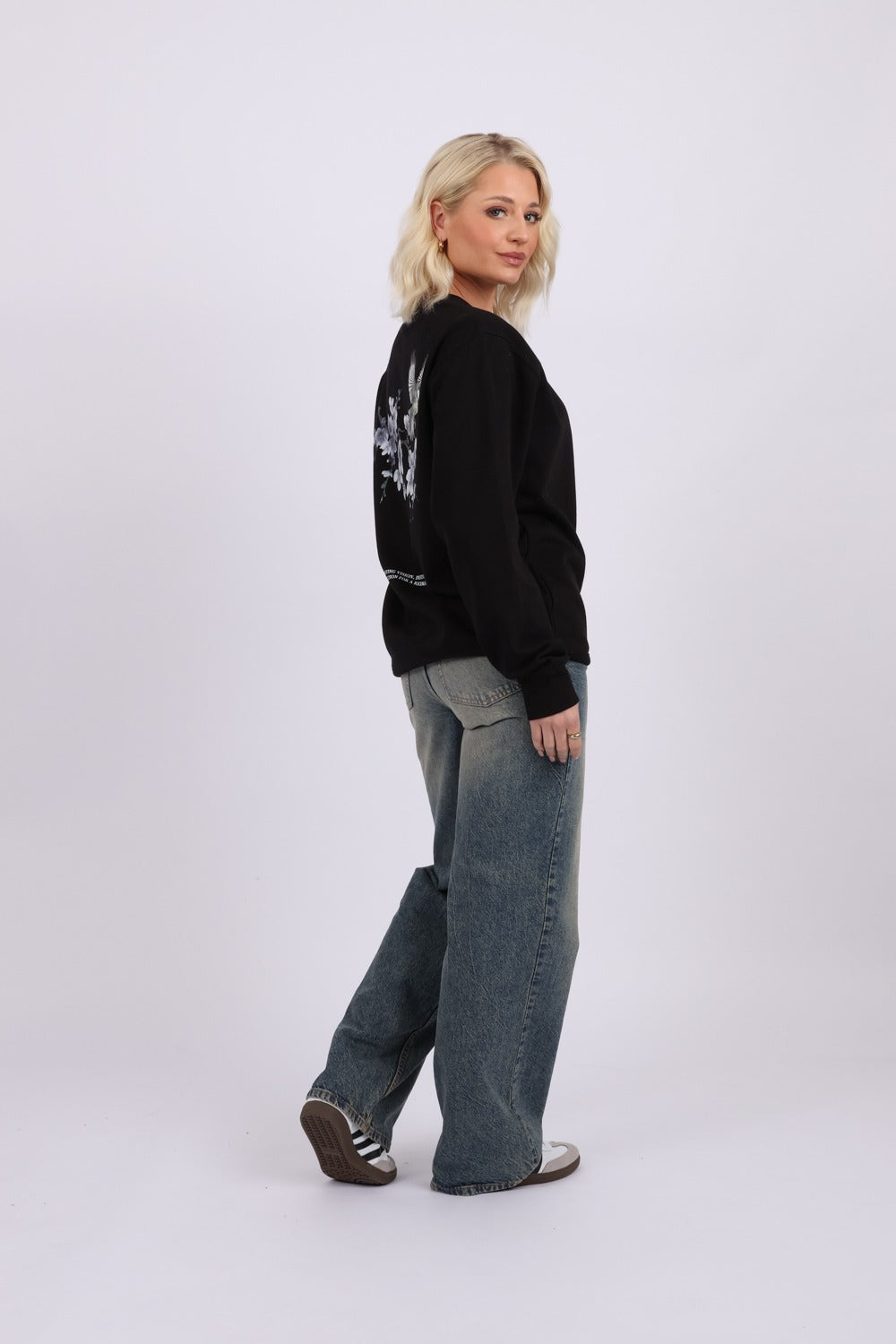 Retraite Front Embroidery &  Printed Back Sweatshirt