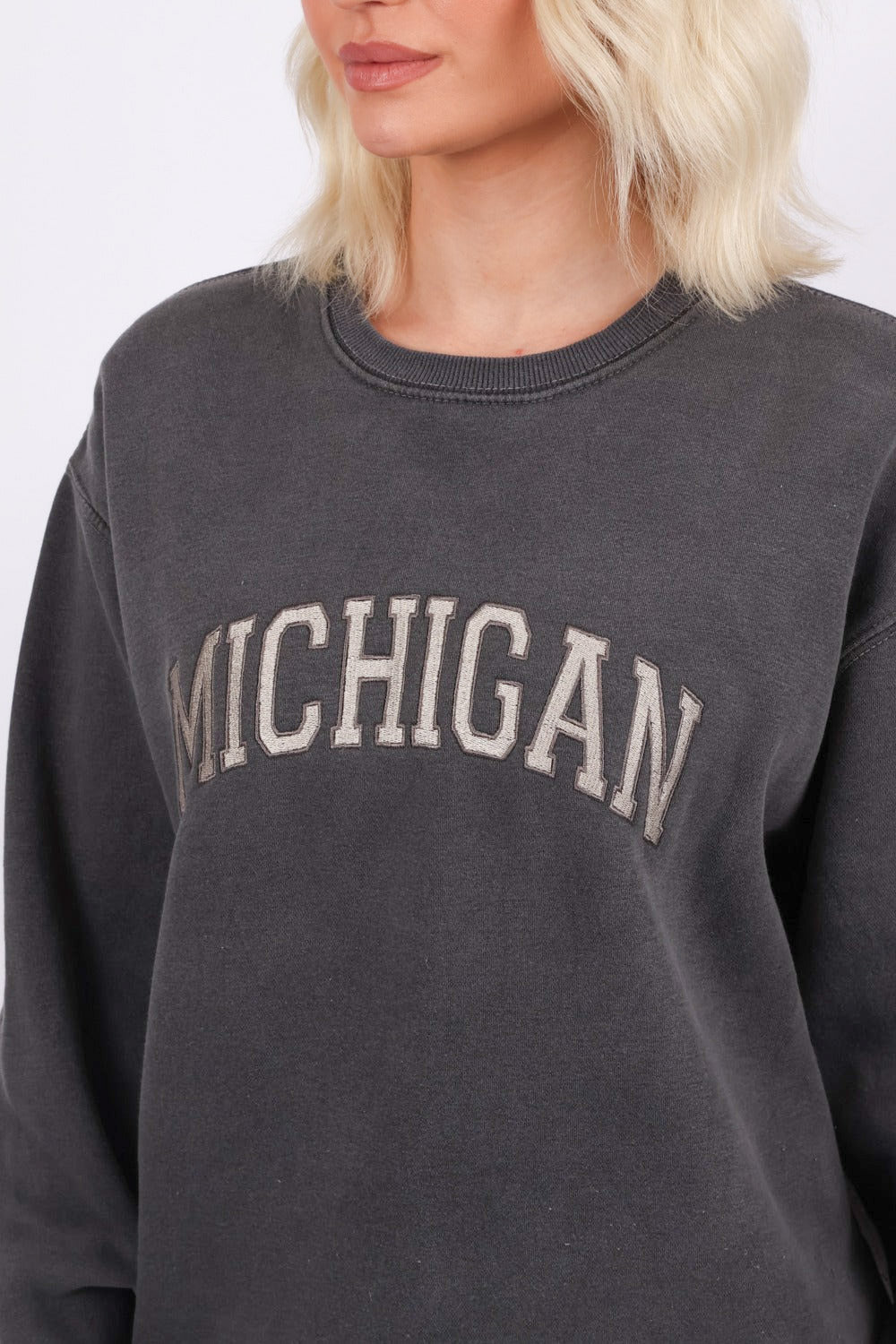 Overdye Embroidered Michigan Sweatshirts