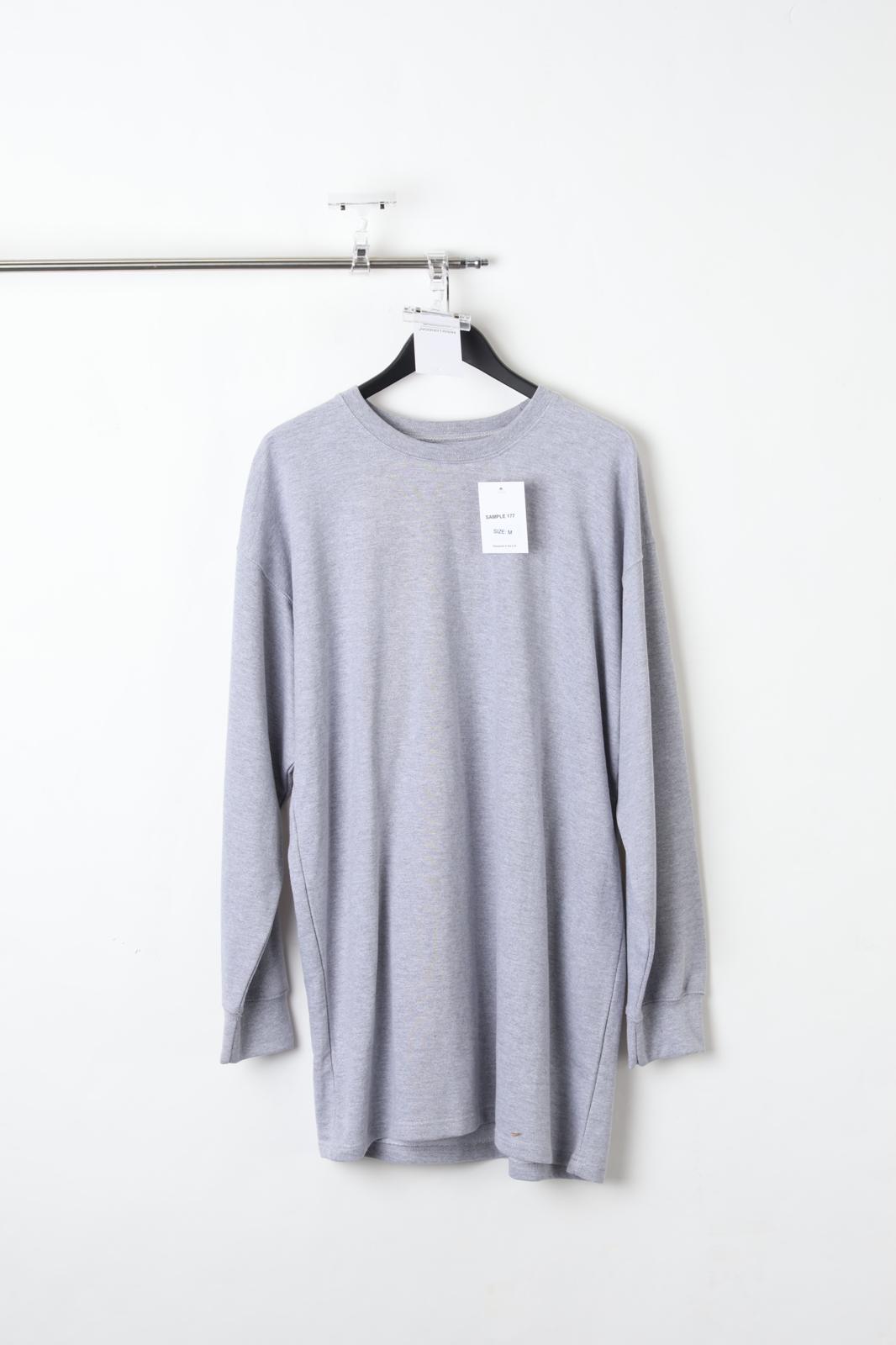 Fleece Dress Shirt Plain Ashgrey (SIZE M)-Sample