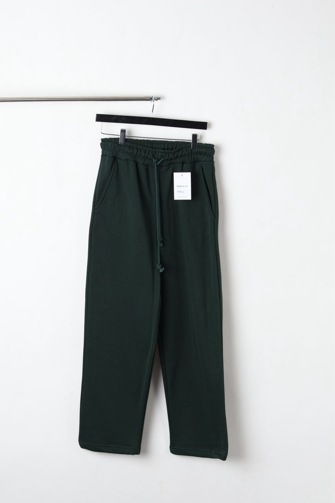 FLEECE JOGGERS BOTTLE GREEN (SIZE S)-SAMPLE
