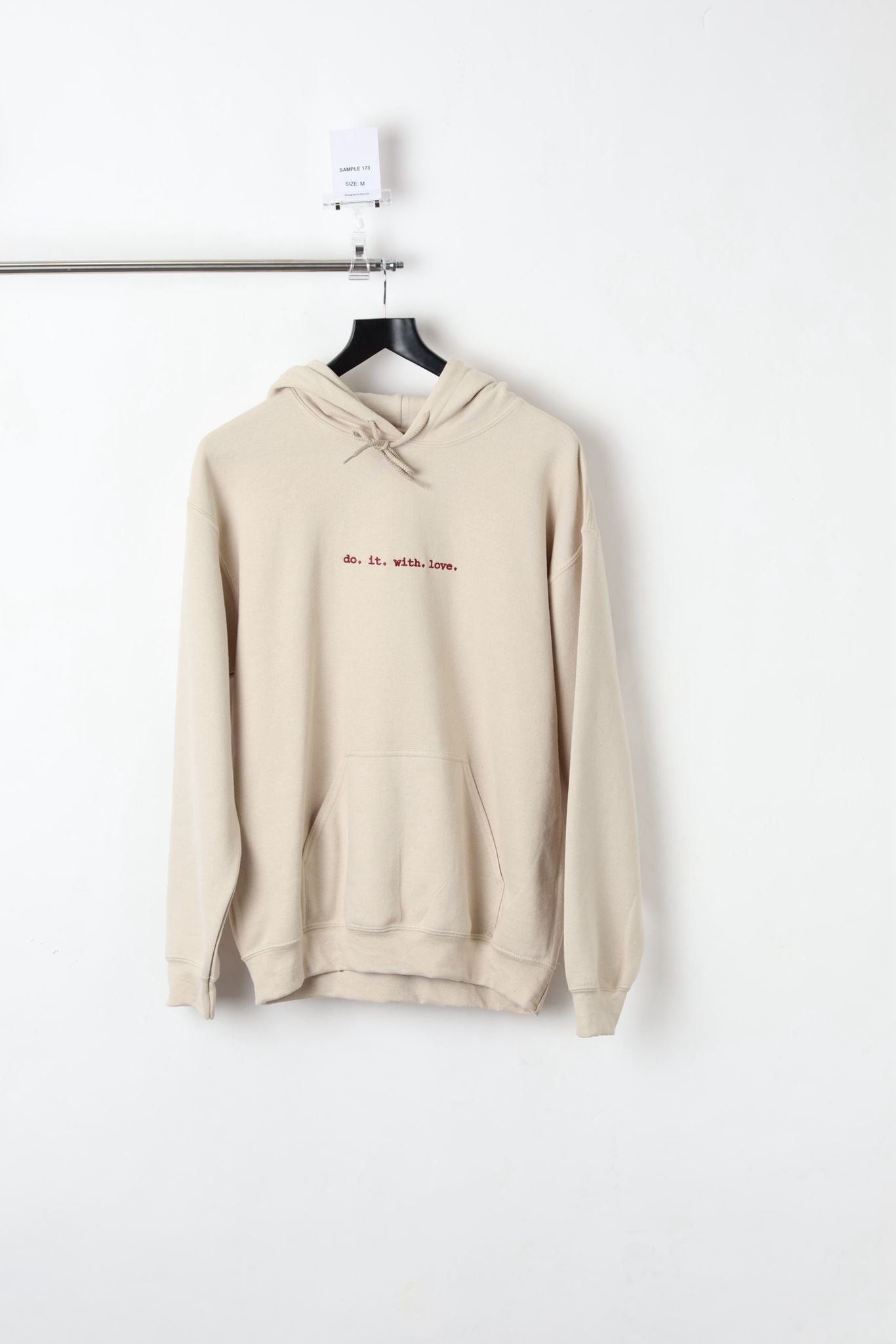 GRAPHIC PRINTED HOODIE SAND (SIZE M)-SAMPLE