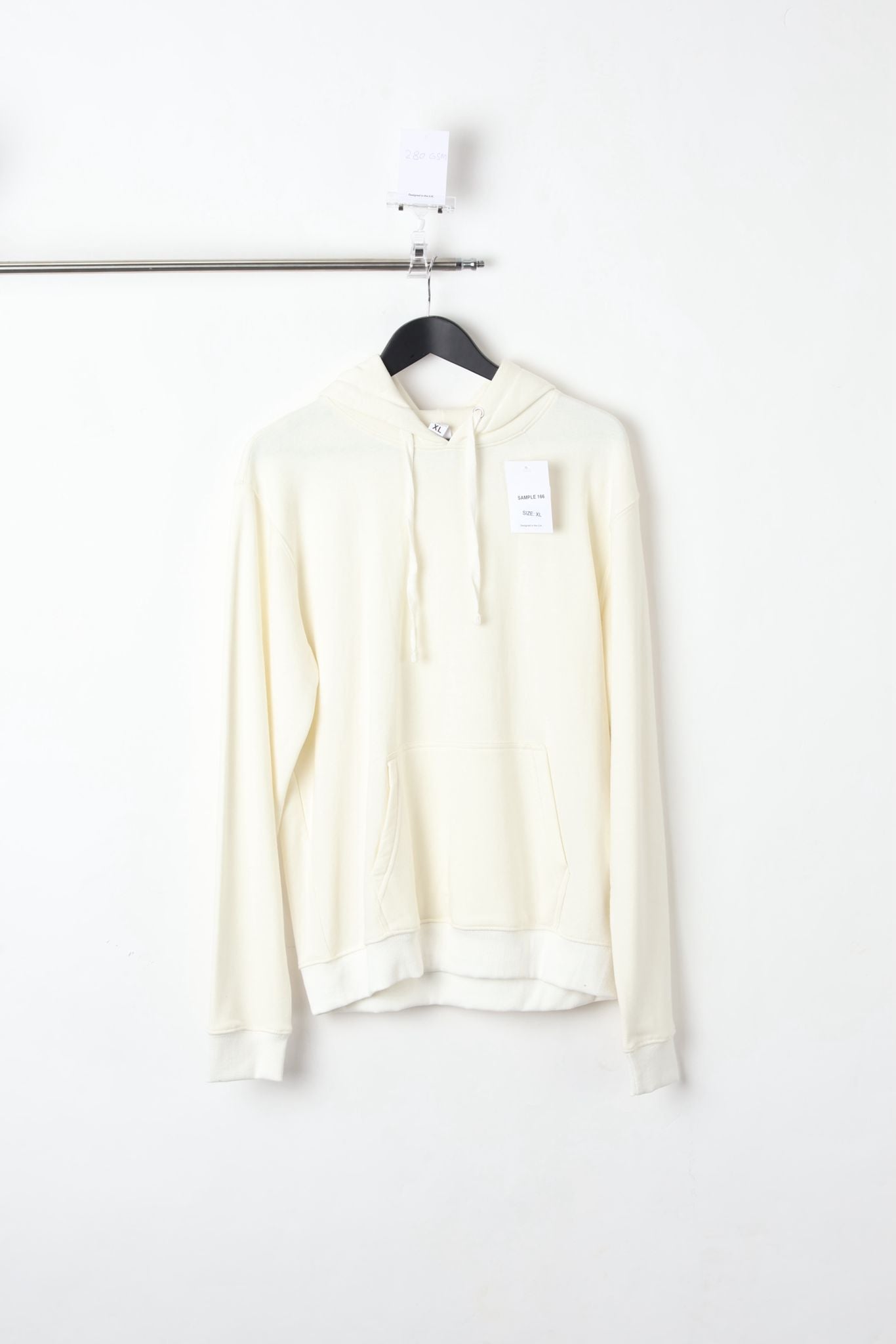 280GSM OFF WHITE PULLOVER HOODIE (SIZE XL)-SAMPLE