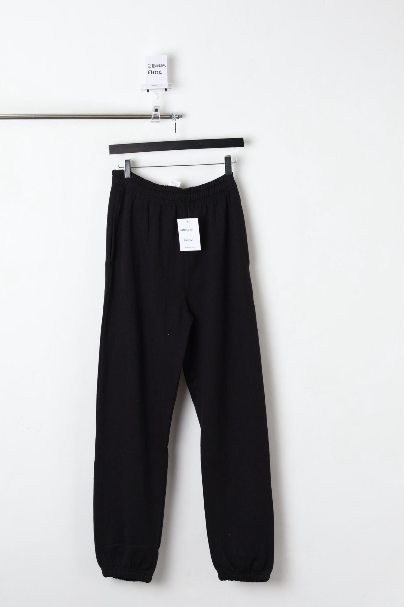 280GSM FLEECE JOGGERS BLACK (SIZE M)-SAMPLE
