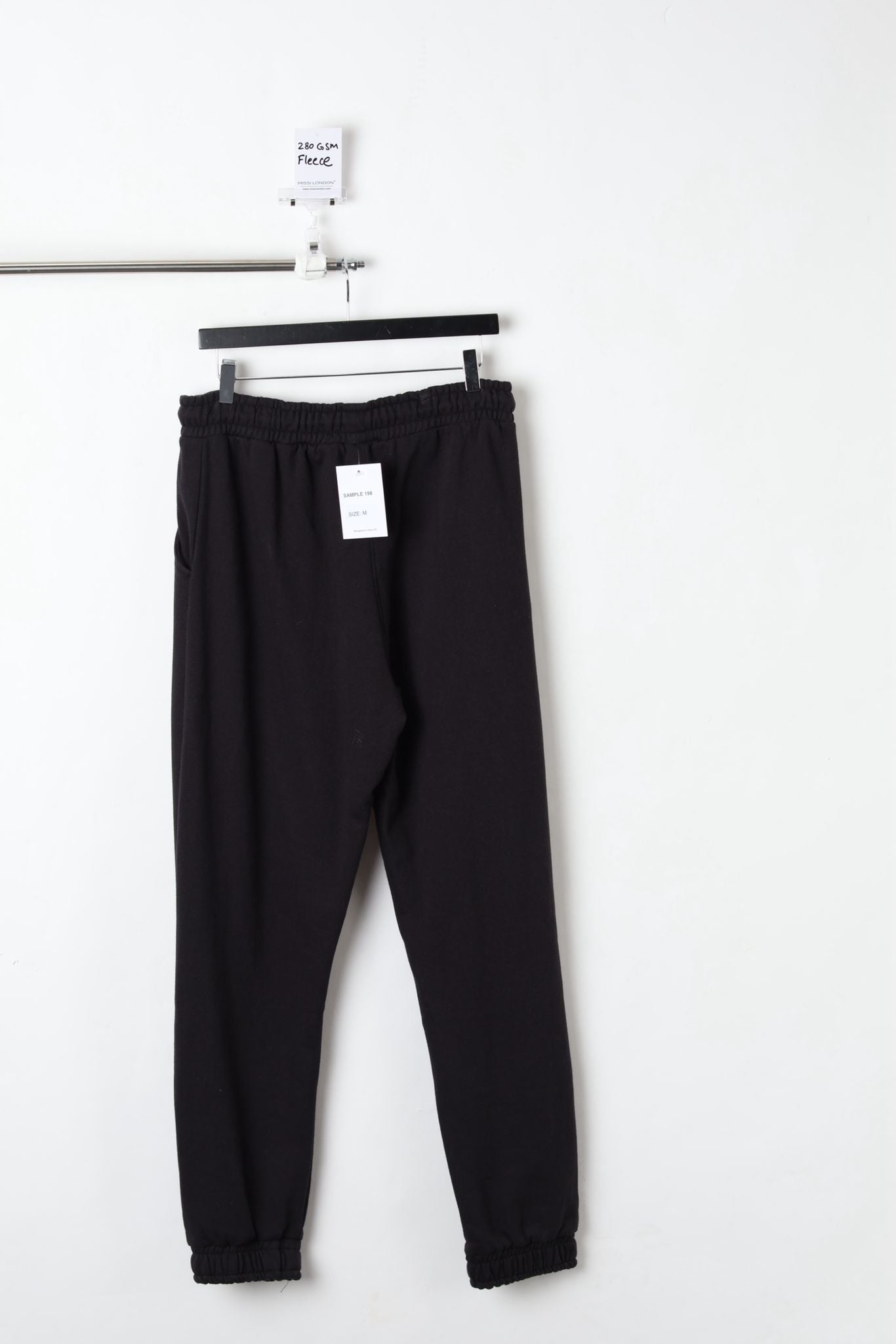 280GSM FLEECE CUFFED JOGGERS BLACK (SIZE M)-SAMPLE