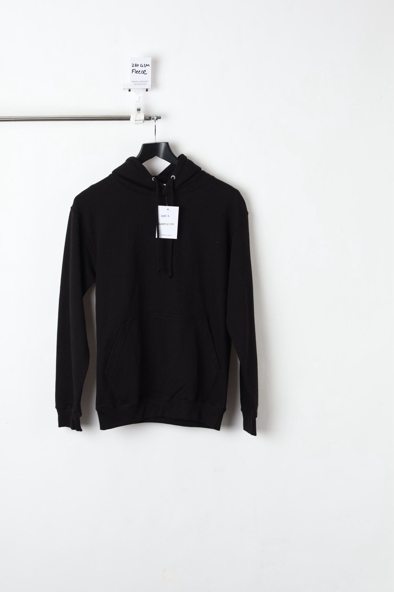 280GSM HOODIE BLACK (SIZE S)-SAMPLE