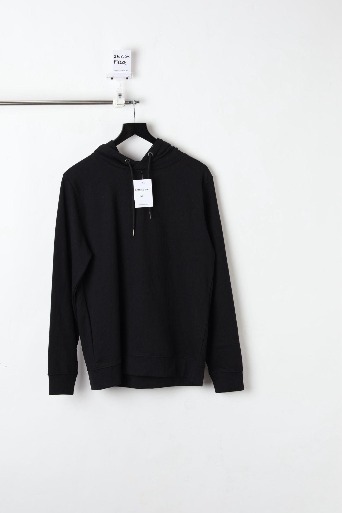 280GSM HOODIE BLACK (SIZE M)-SAMPLE